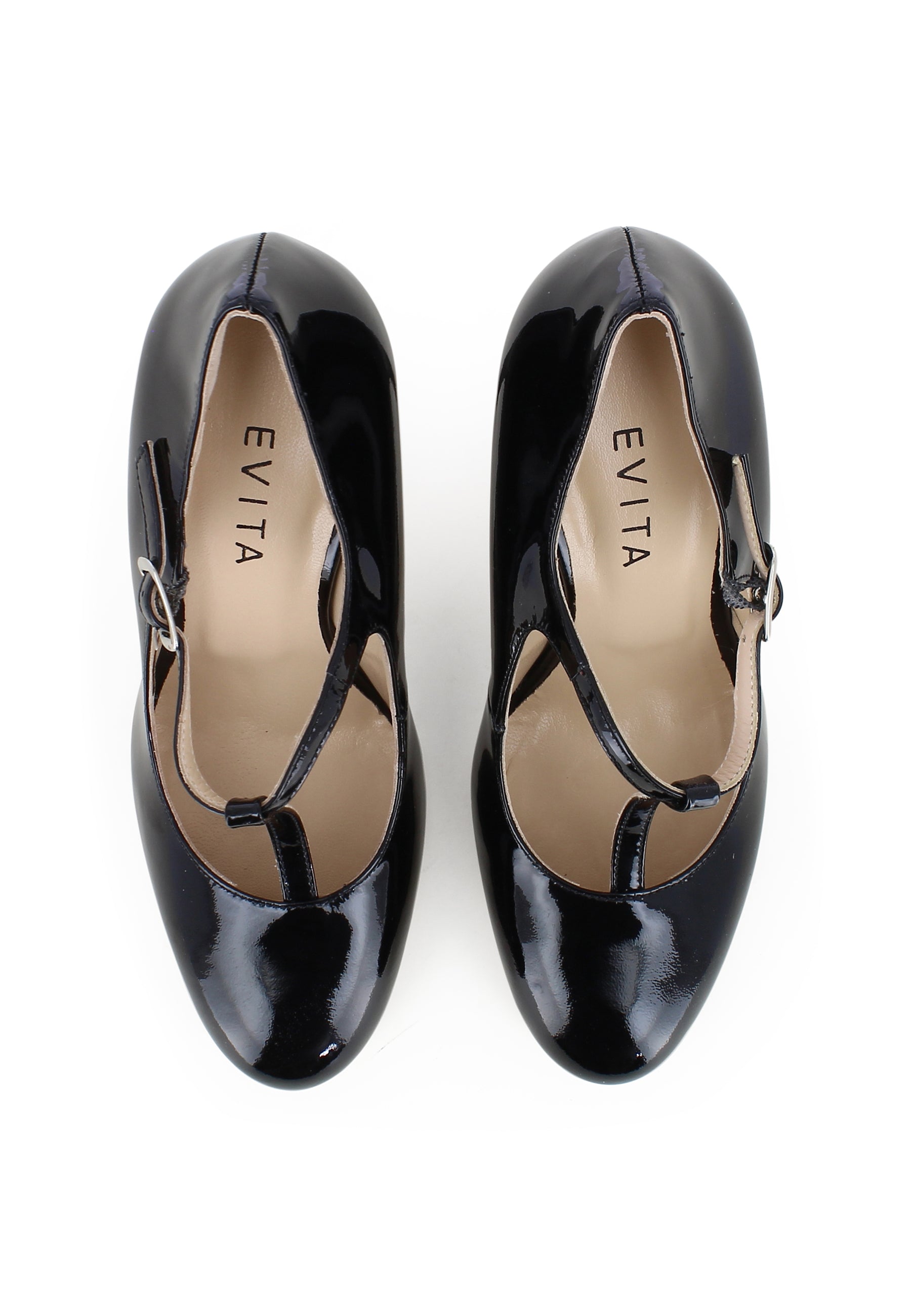 CRISTINA Damen Pumps - Lackleder Schwarz