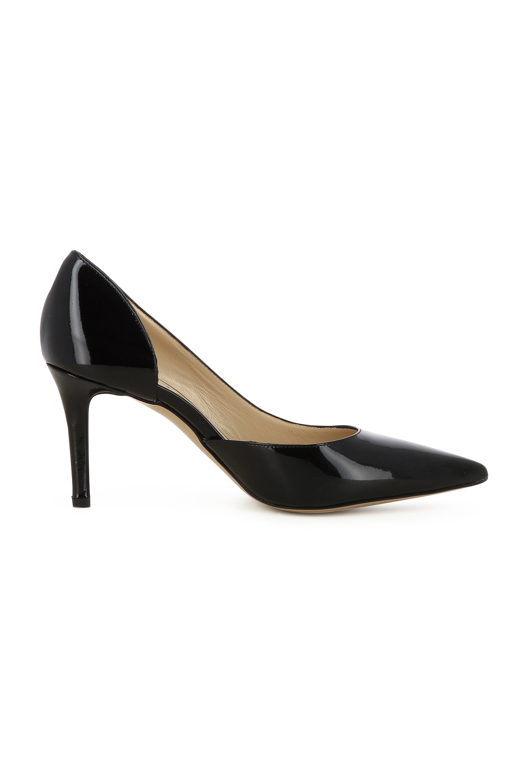 JESSICA Women's Pumps Semi-Open - Patent Leather Black