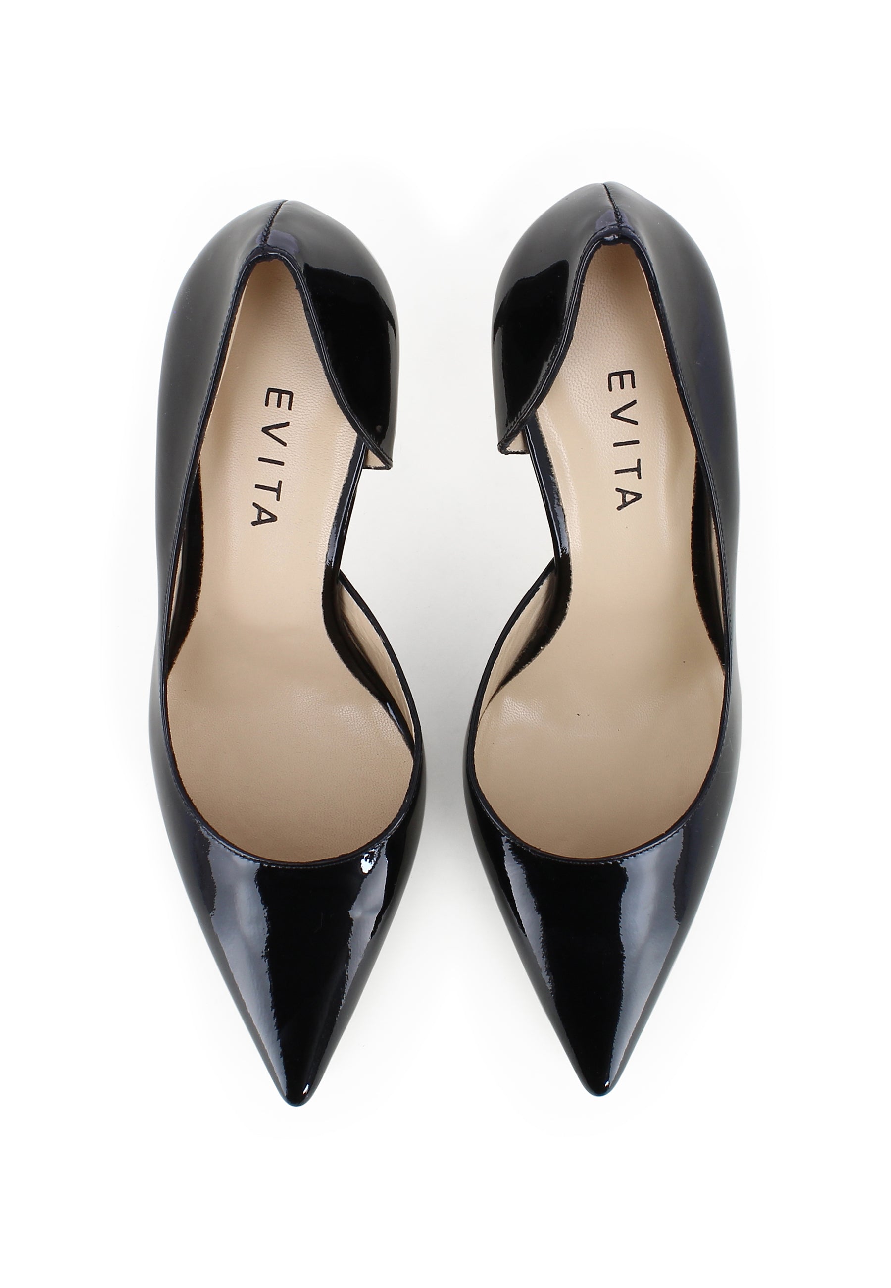 JESSICA Women's Pumps Semi-Open - Patent Leather Black