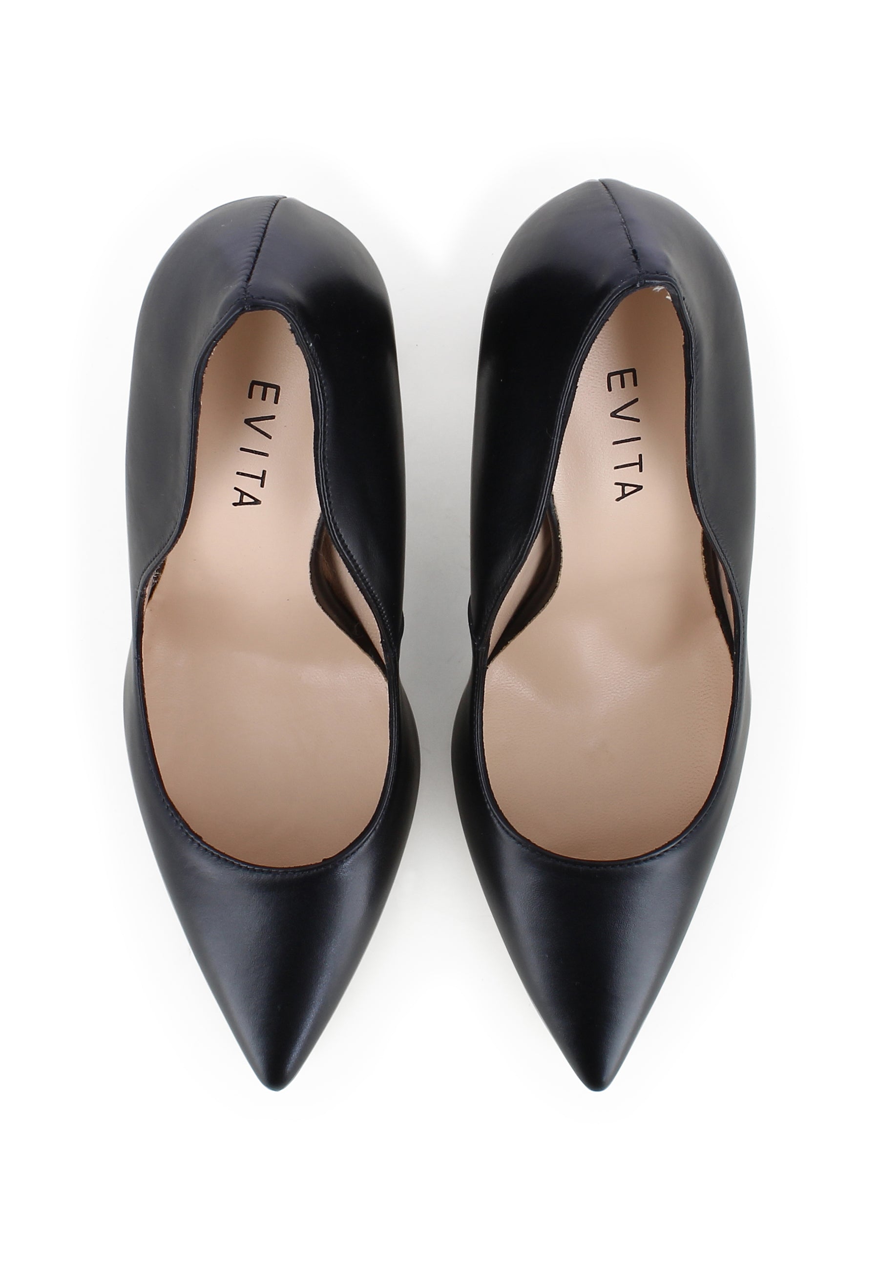 ALINA Damen Pumps - Glattleder Schwarz