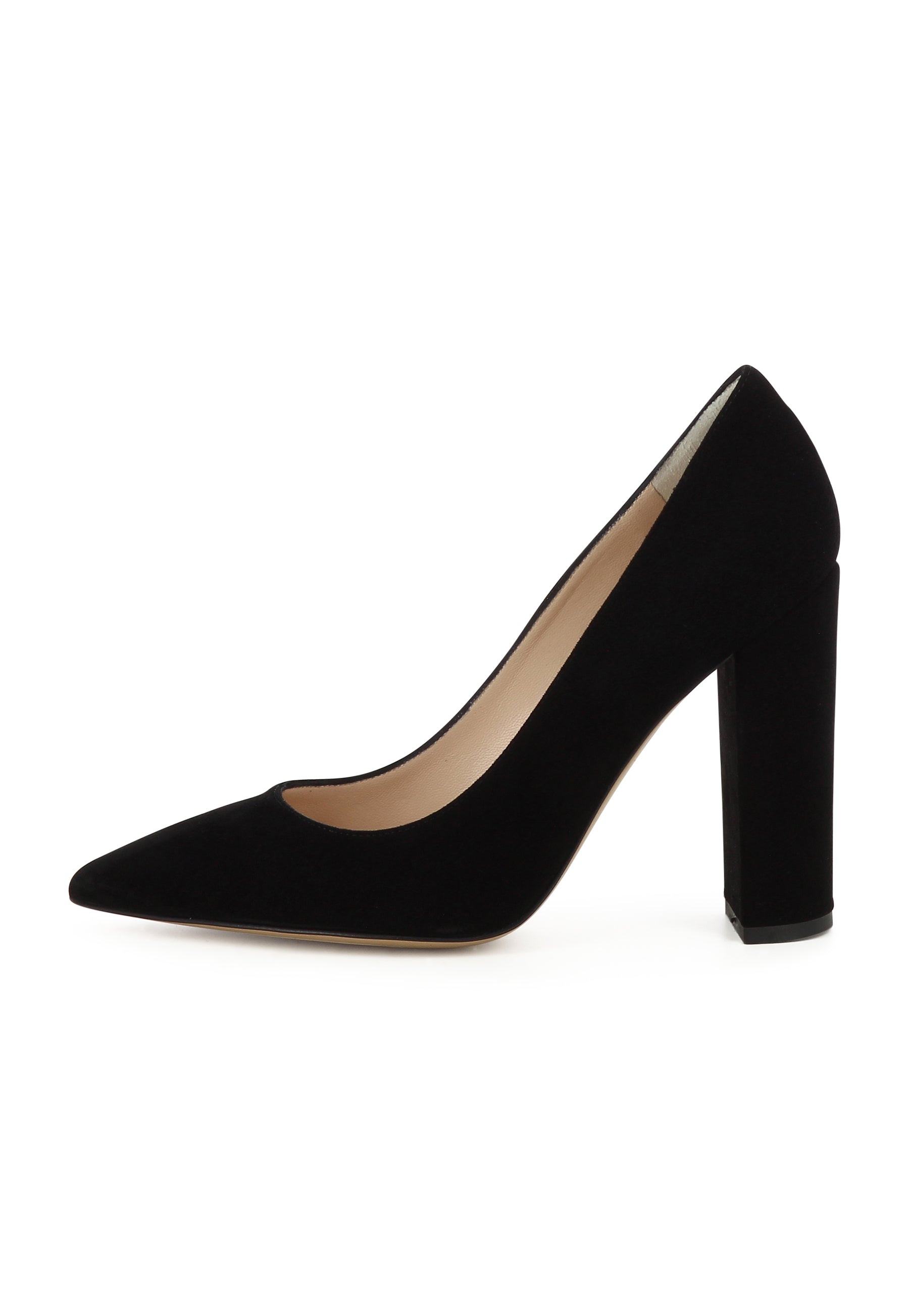 ALINA Damen Pumps - Rauleder Schwarz