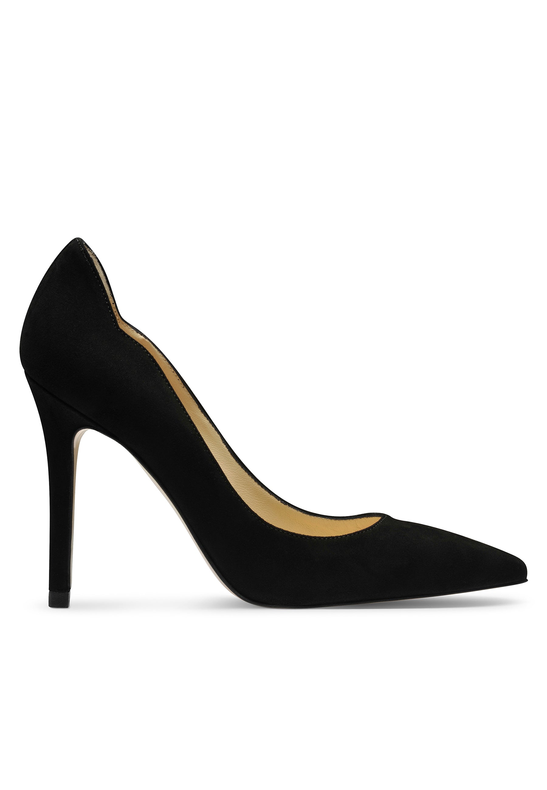 ALINA Damen Pumps - Rauleder Schwarz