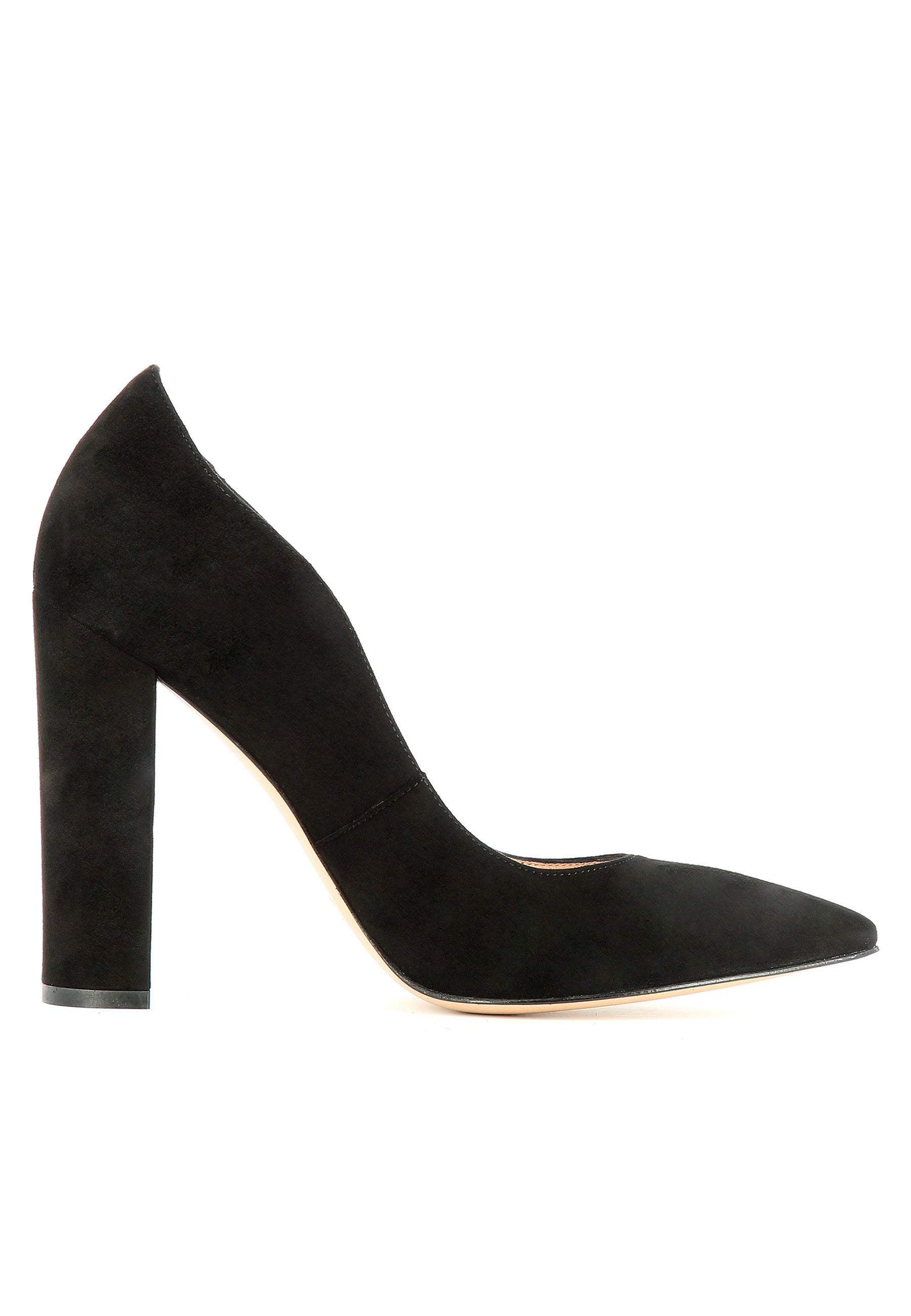 ALINA Damen Pumps - Rauleder Schwarz