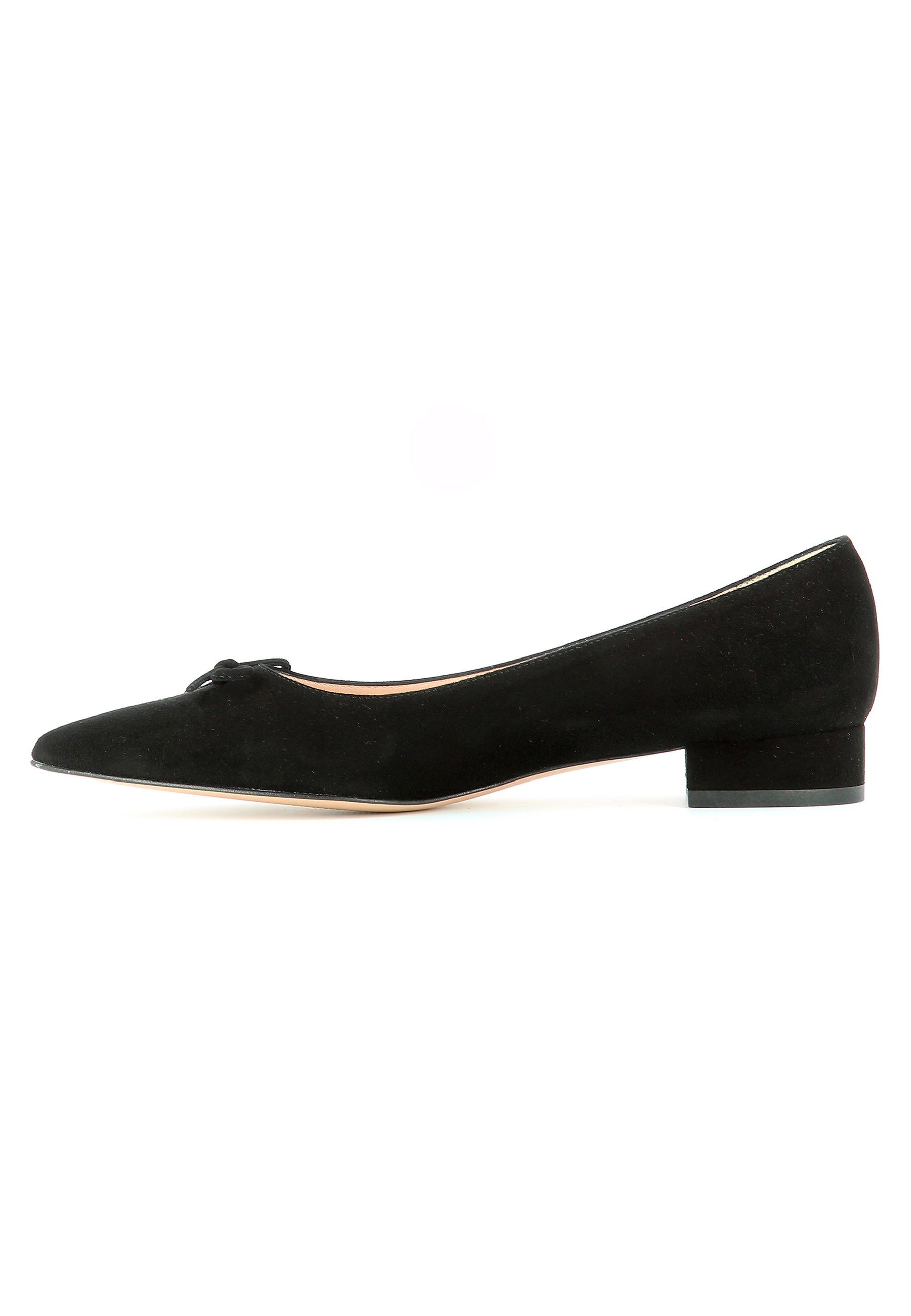 FRANCA Damen Flats - Rauleder Schwarz