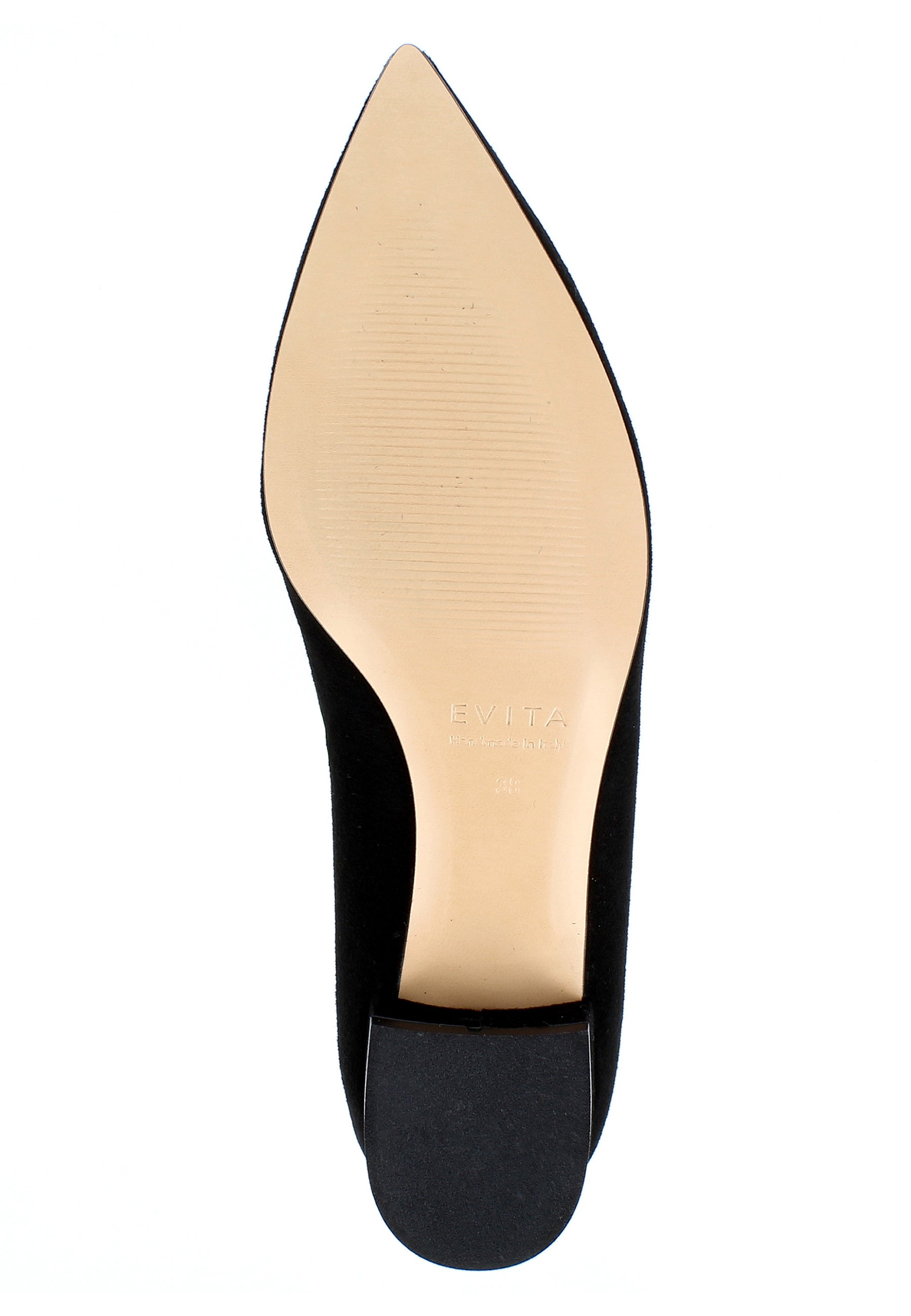 FRANCA Damen Flats - Rauleder Schwarz