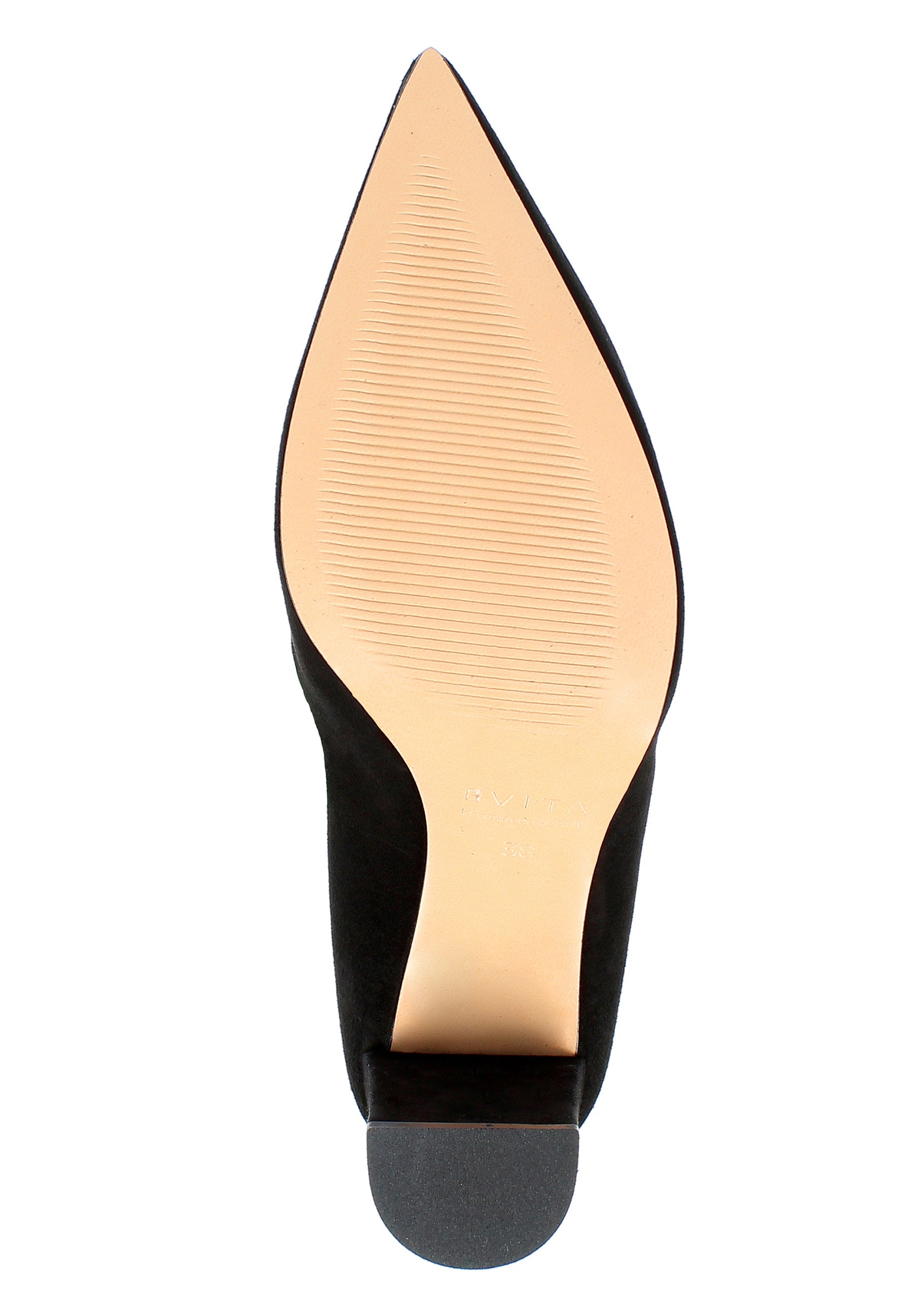 NATALIA Damen Pumps - Rauleder Schwarz