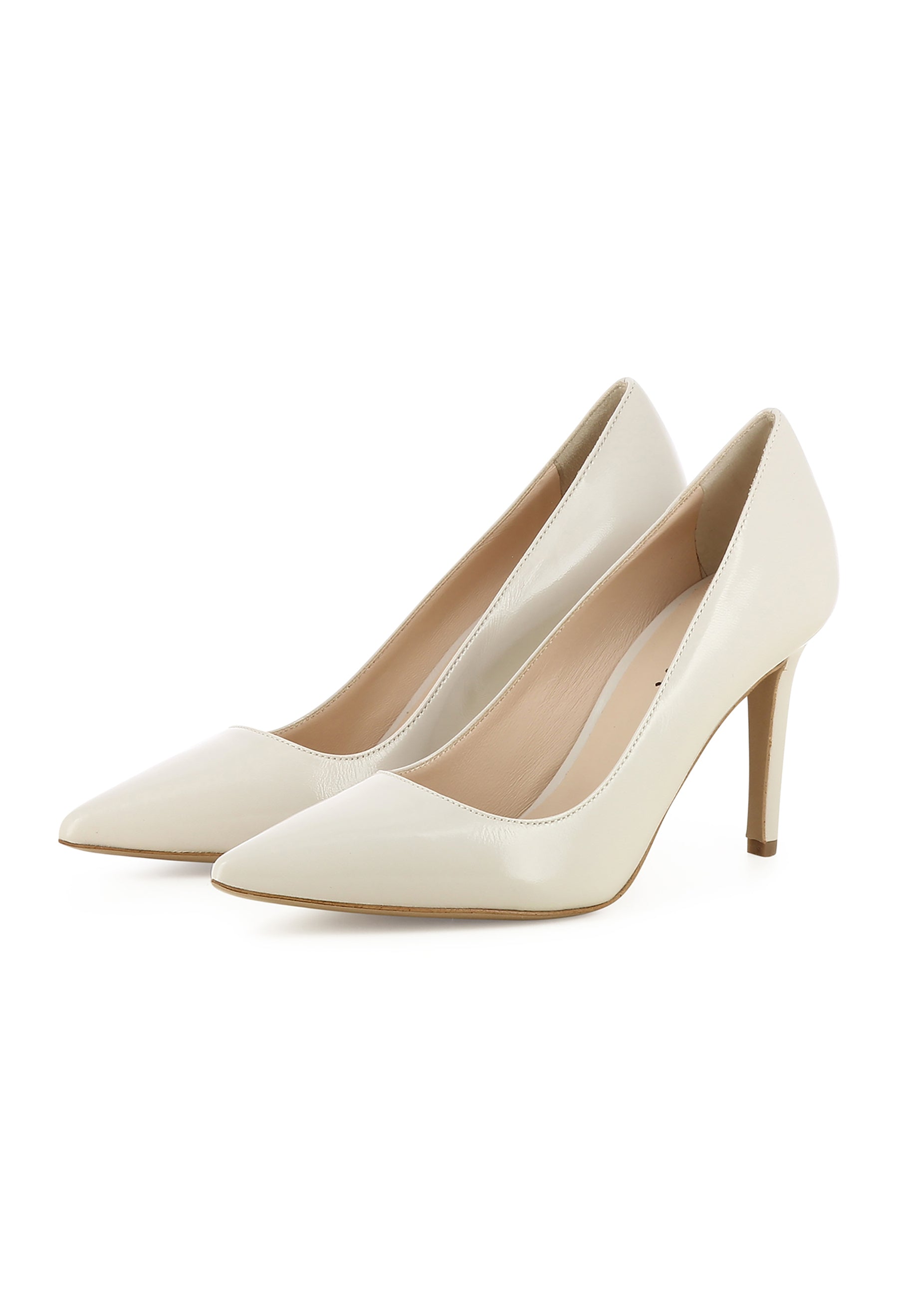 NATALIA Damen Pumps - Glanzleder Creme
