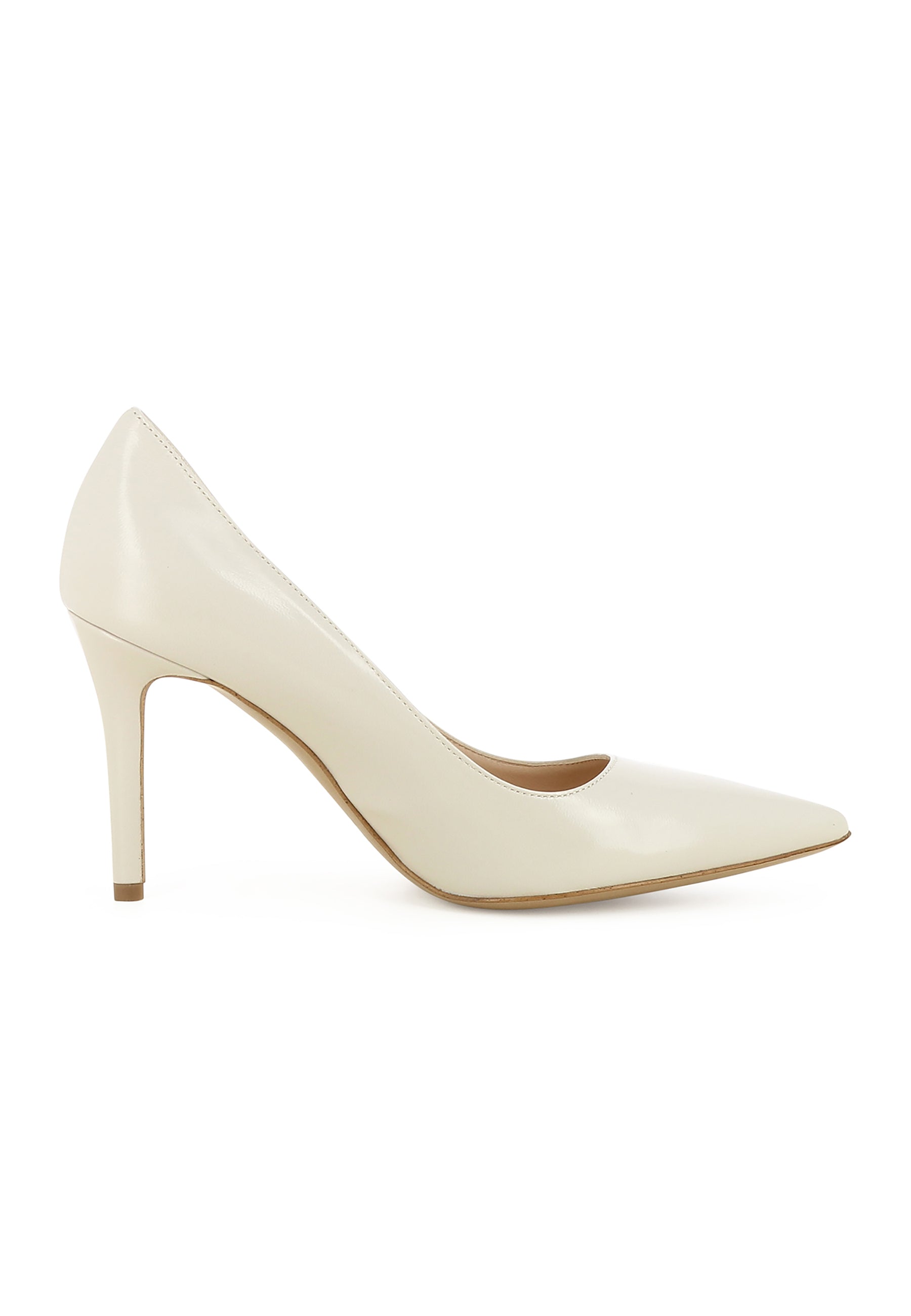 NATALIA Damen Pumps - Glanzleder Creme