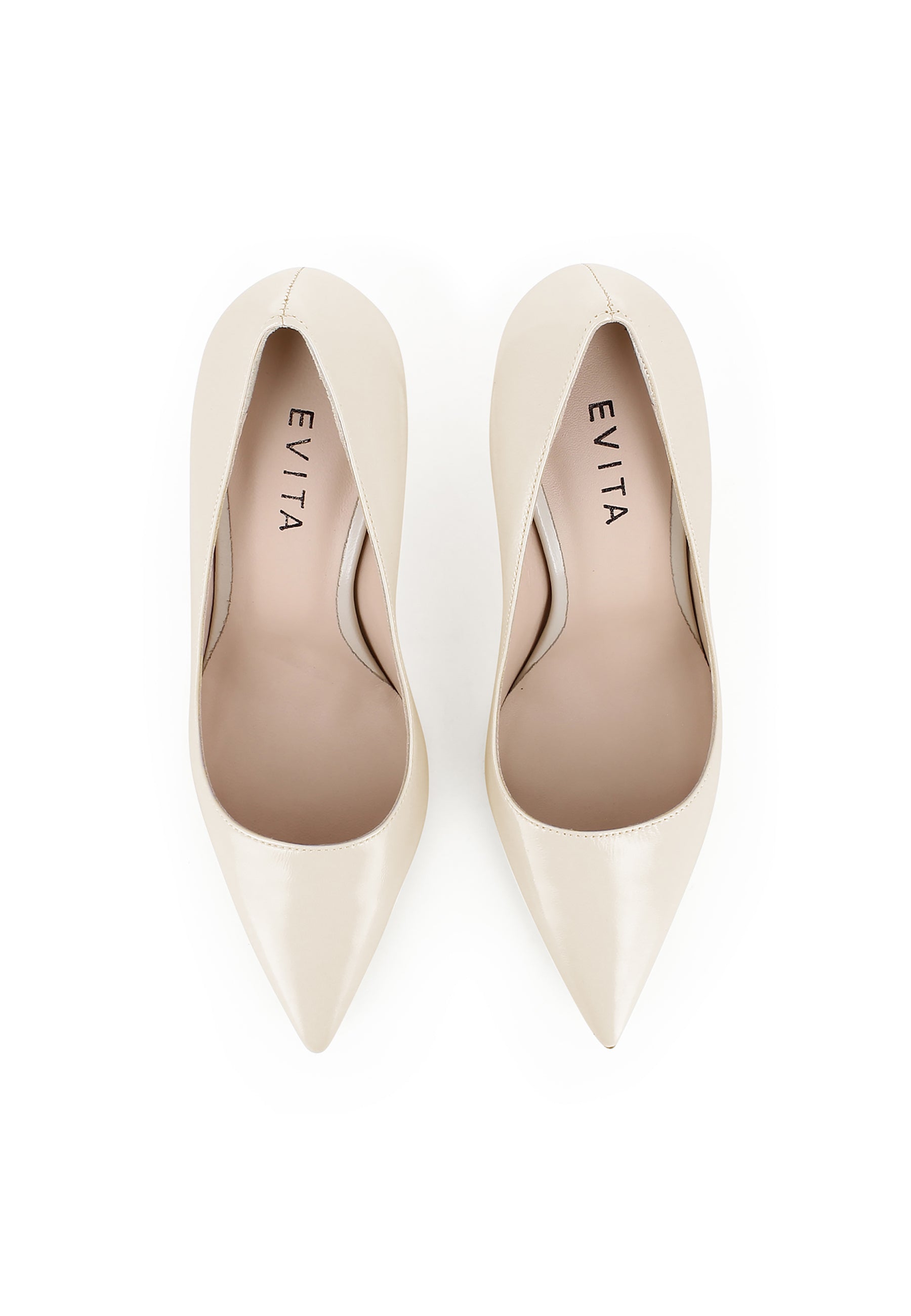 NATALIA Damen Pumps - Glanzleder Creme