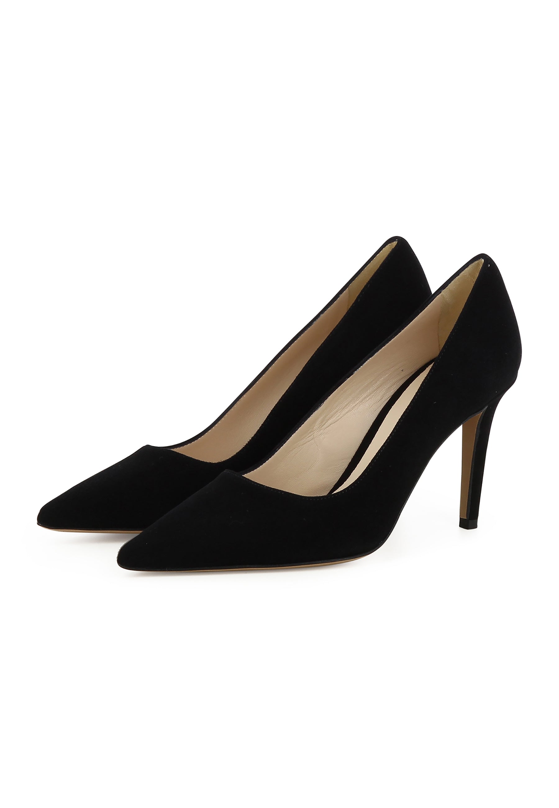NATALIA Damen Pumps - Rauleder Schwarz