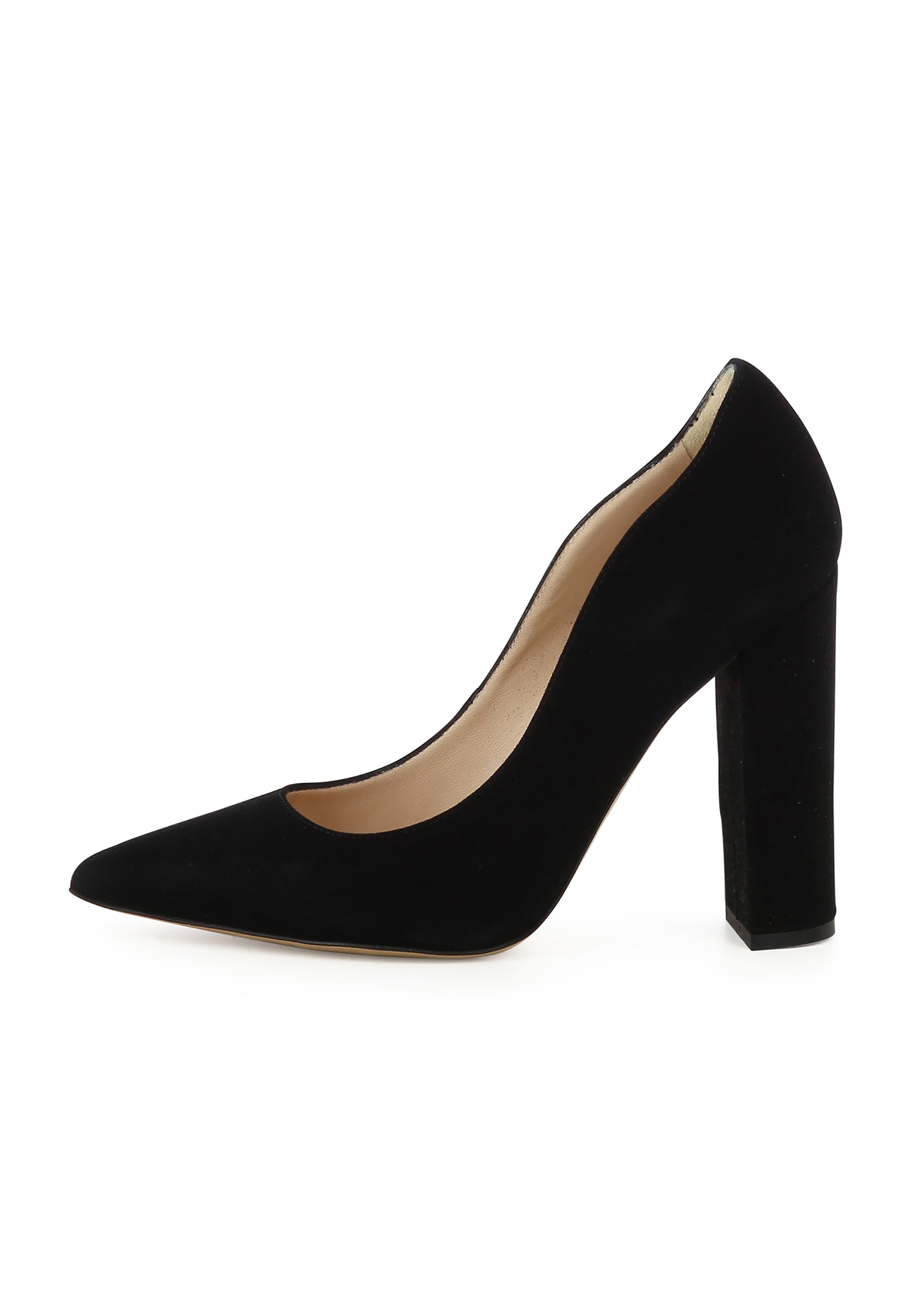ALINA Damen Pumps - Rauleder Schwarz