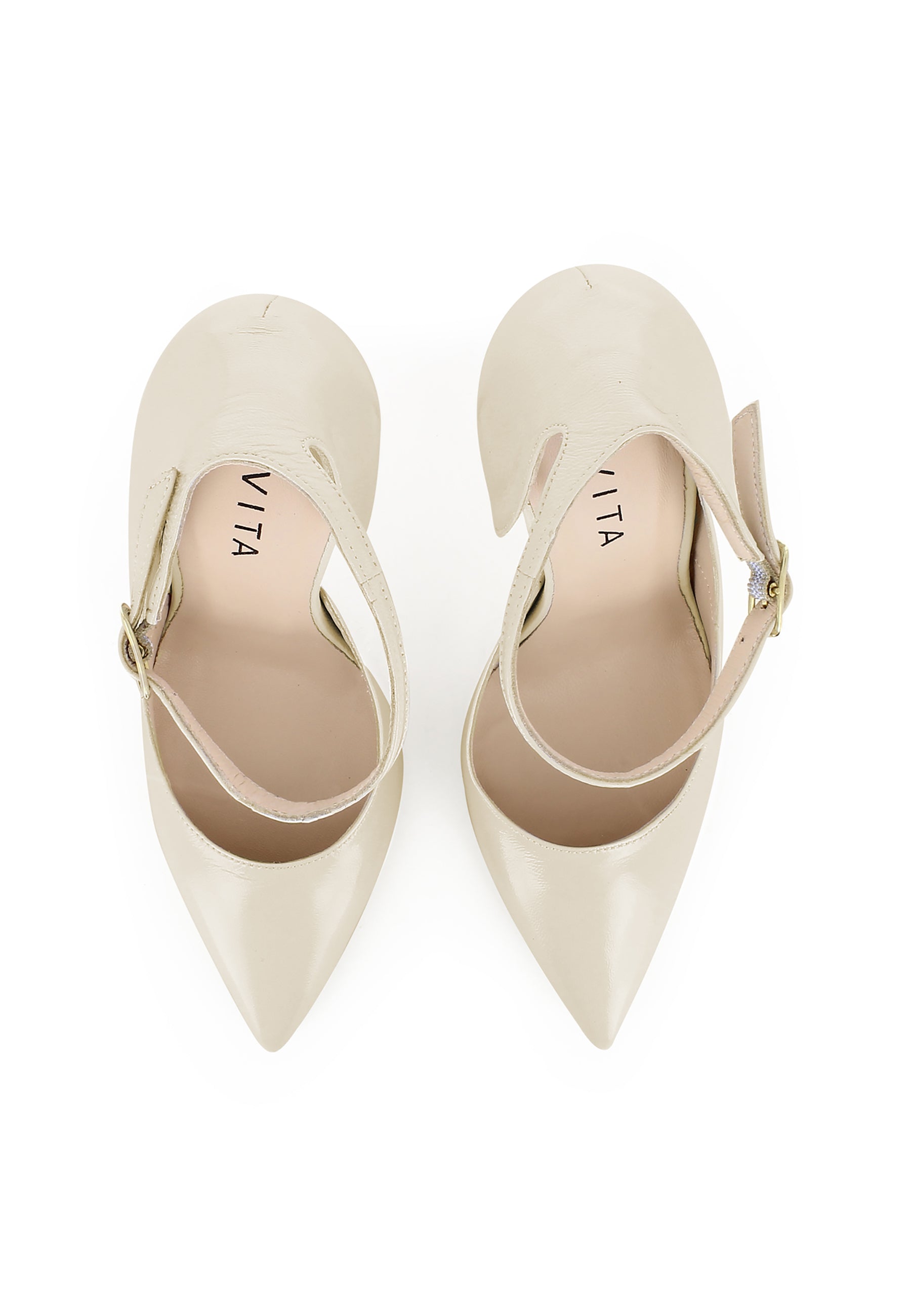 LISA Damen Pumps Halboffen - Glanzleder Creme