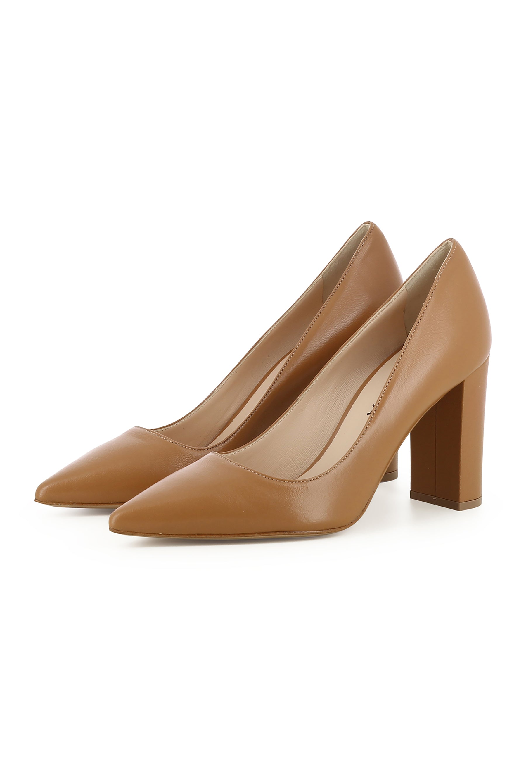 NATALIA Damen Pumps - Glanzleder Hellbraun