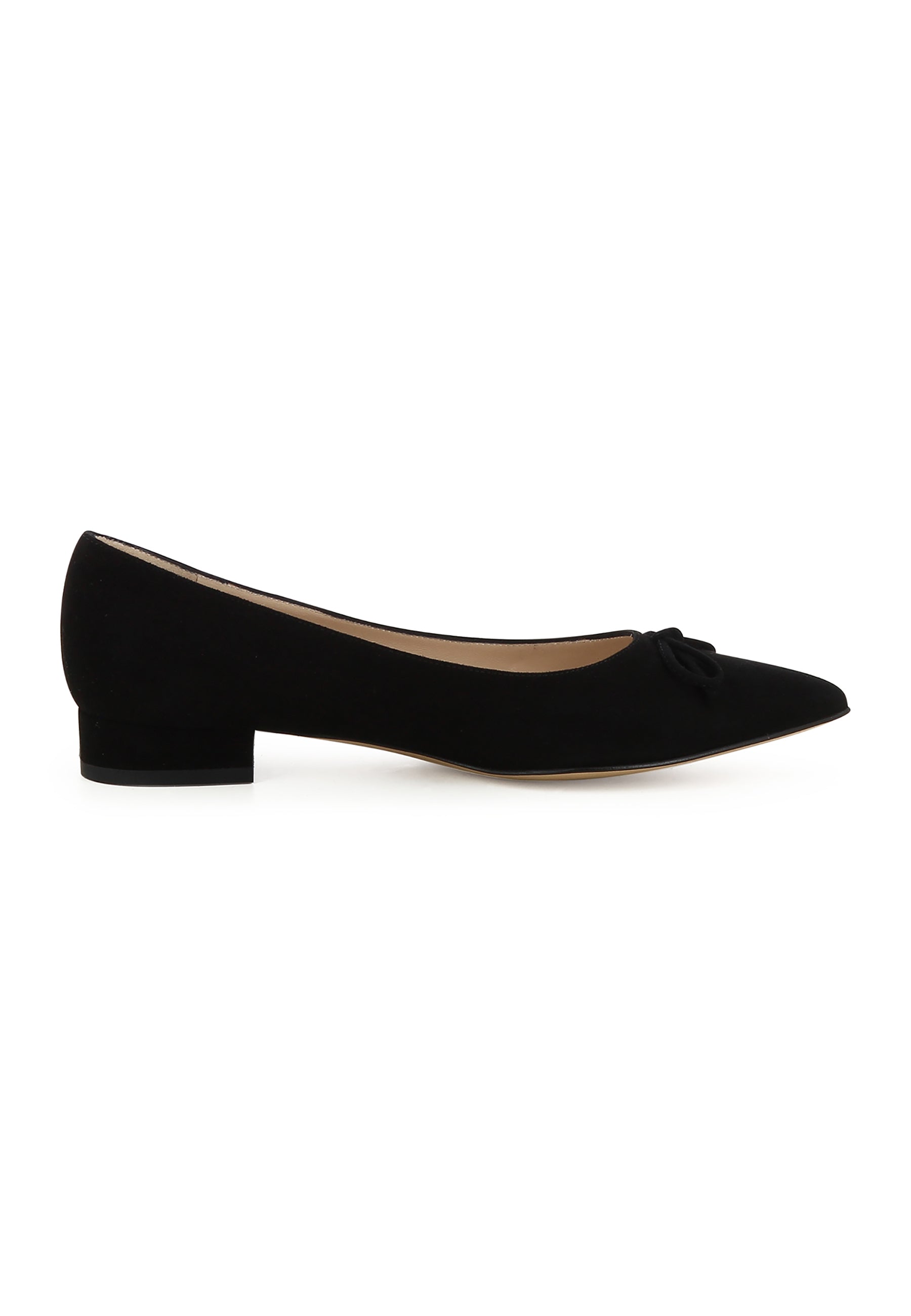 FRANCA Damen Flats - Rauleder Schwarz