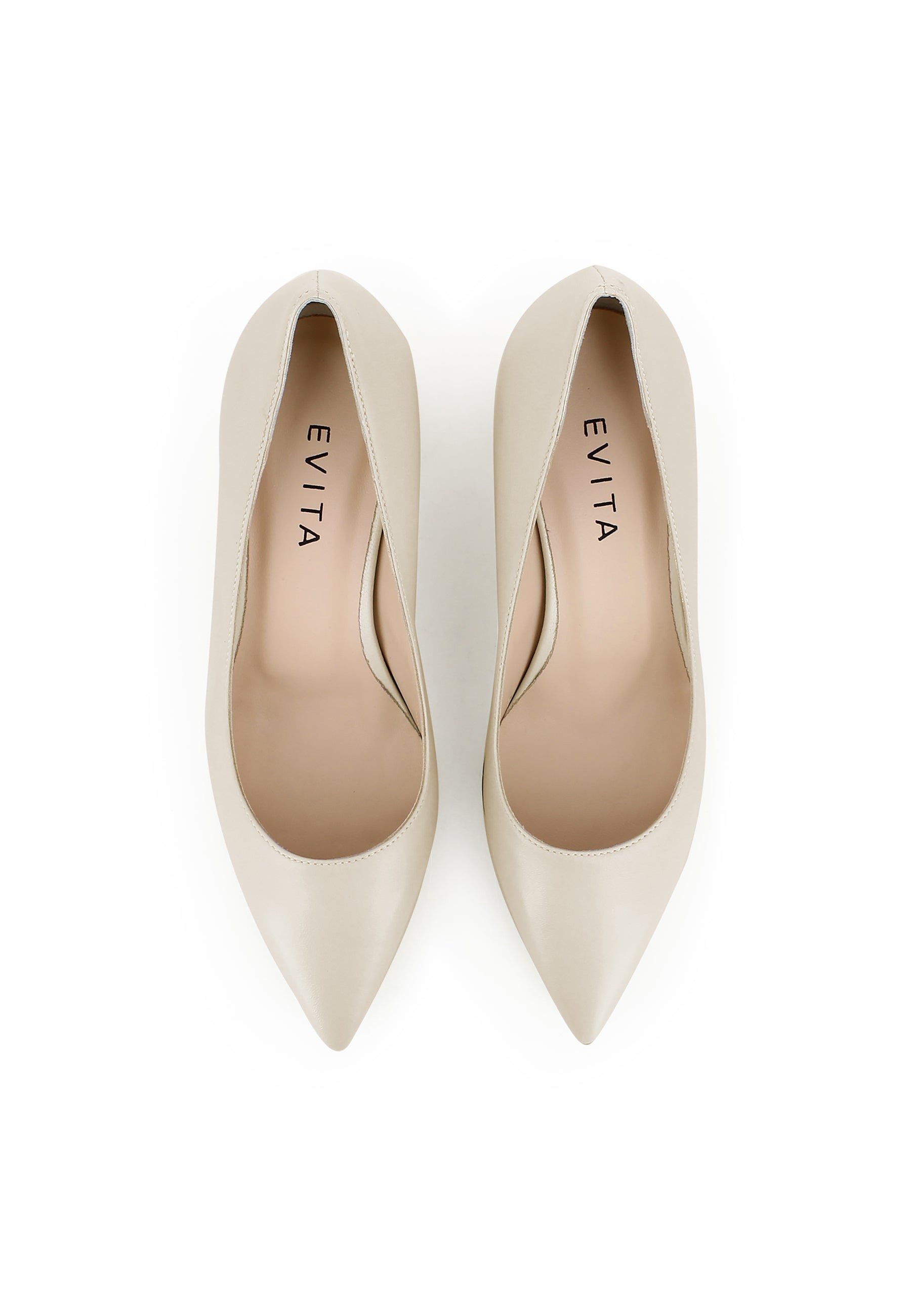 ROMINA Damen Pumps - Glattleder Creme