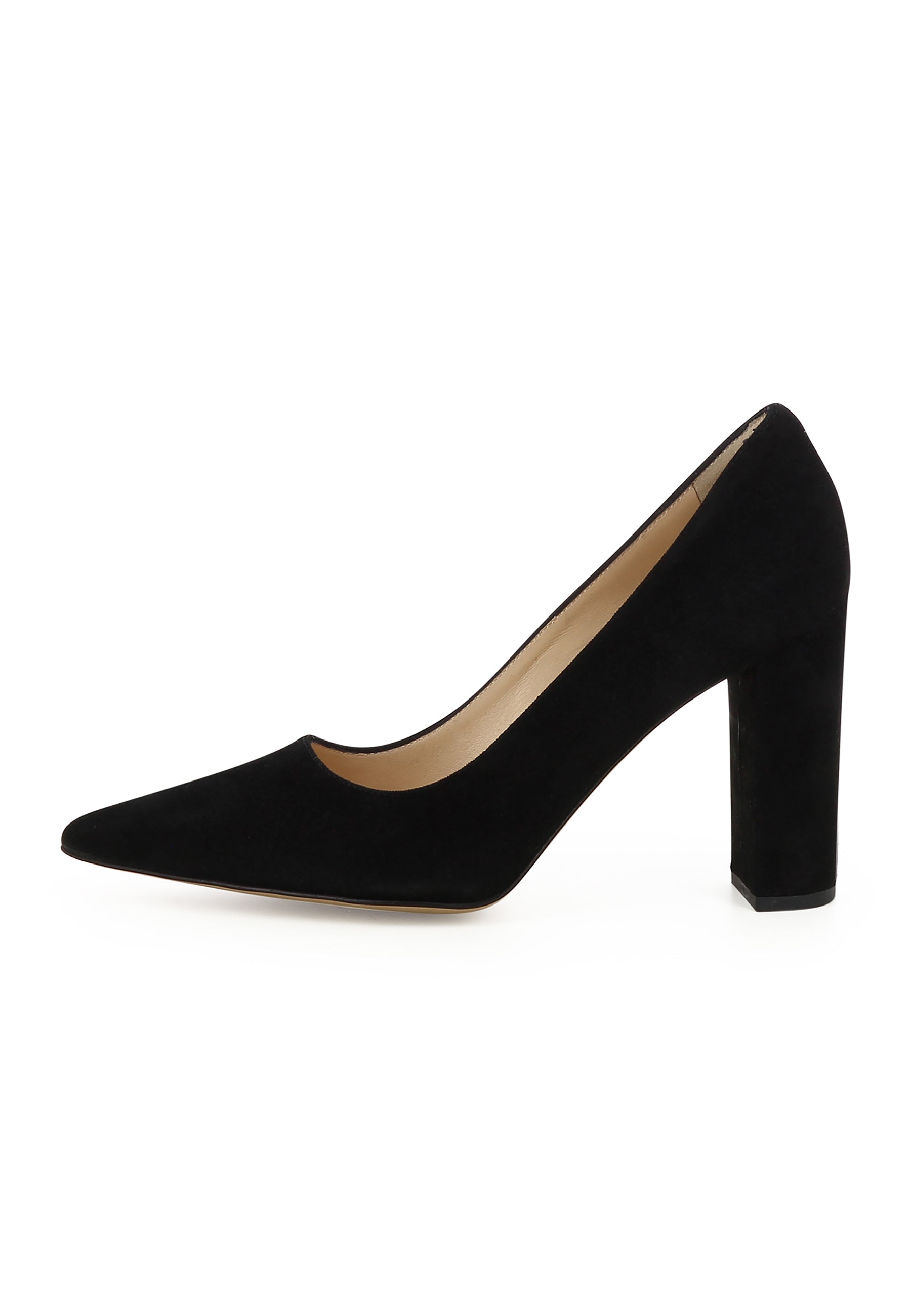 NATALIA Damen Pumps - Rauleder Schwarz