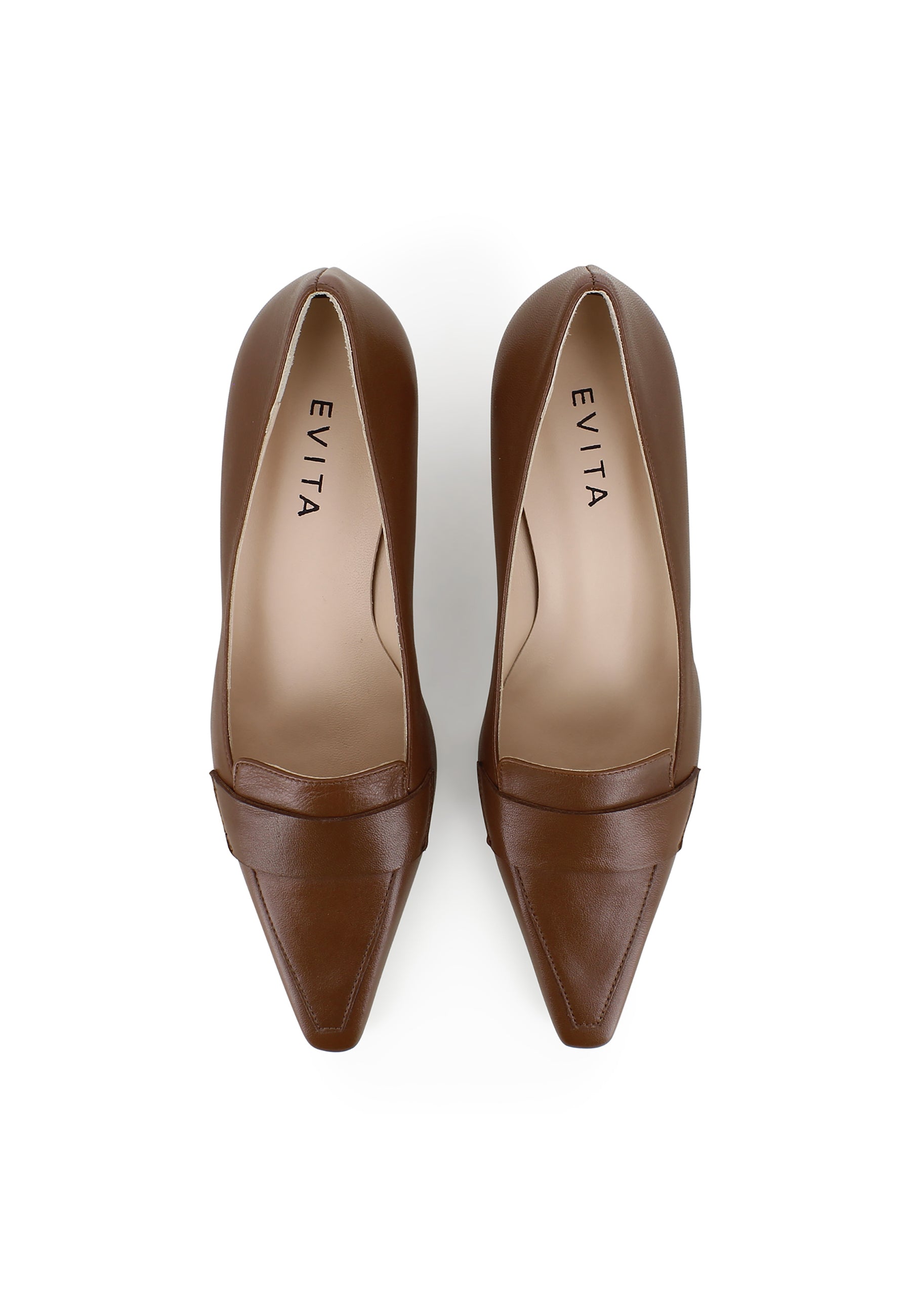 LIA Damen Pumps - Glattleder Braun