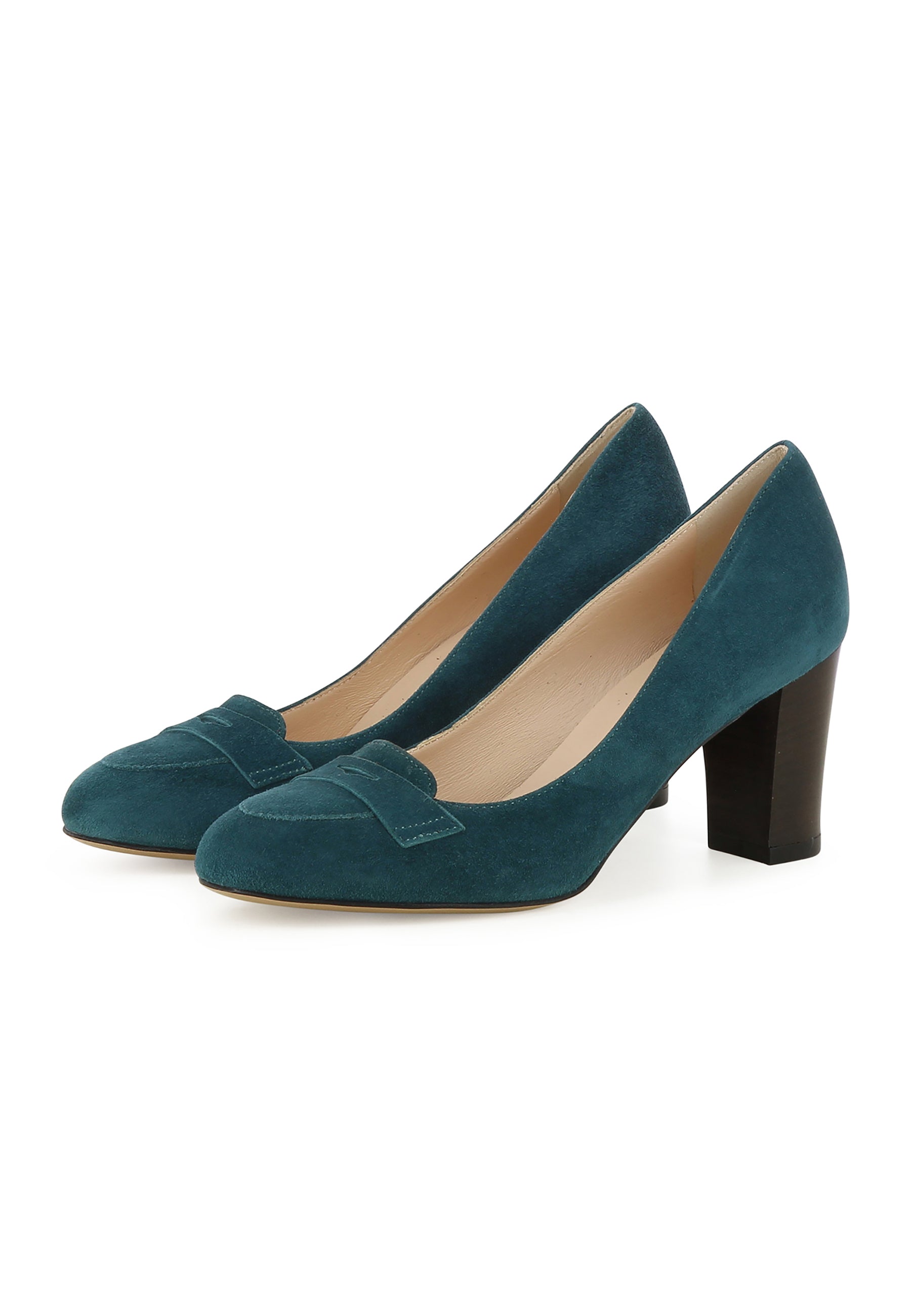 BIANCA Damen Pumps - Rauleder Petrol