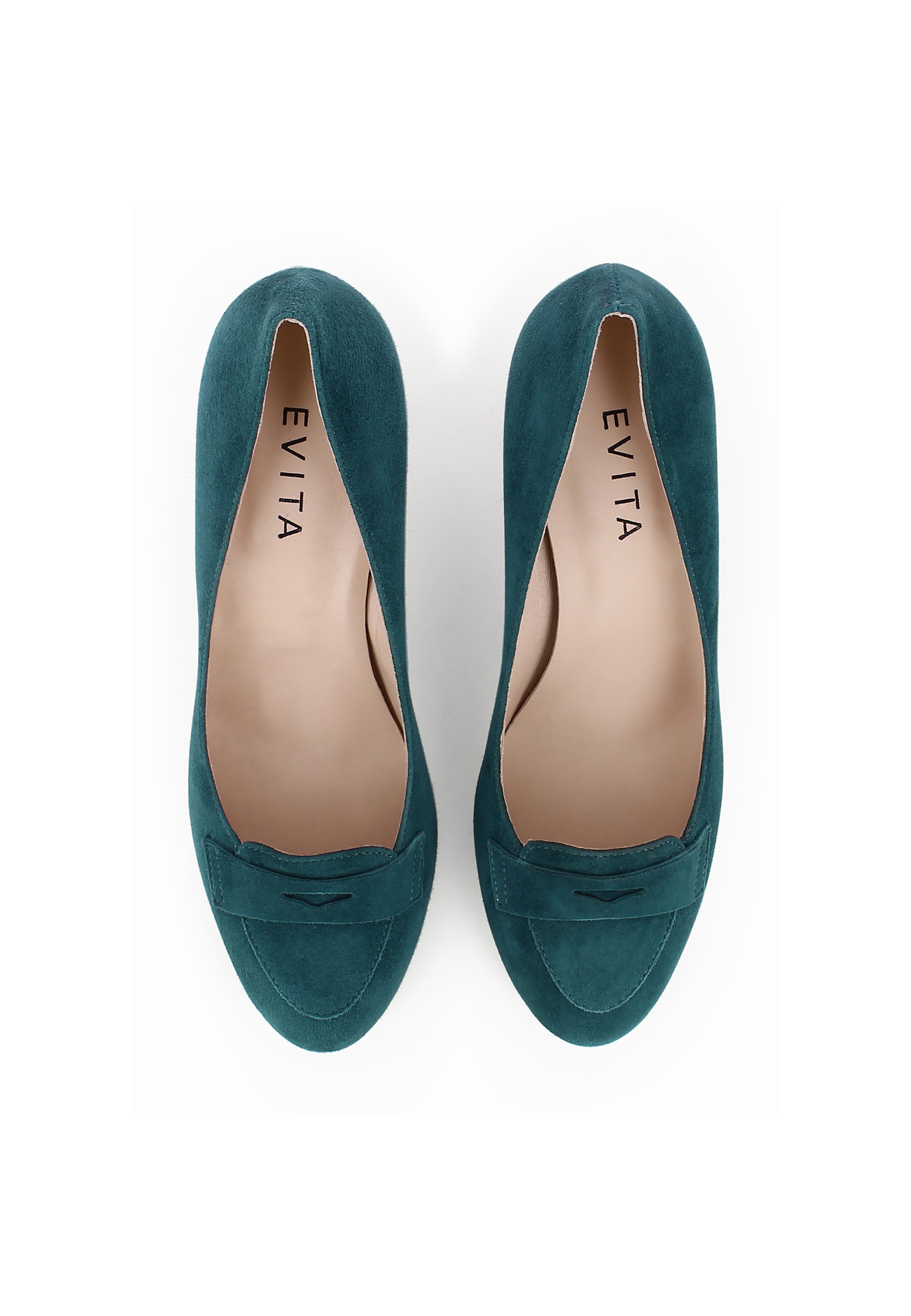 BIANCA Damen Pumps - Rauleder Petrol