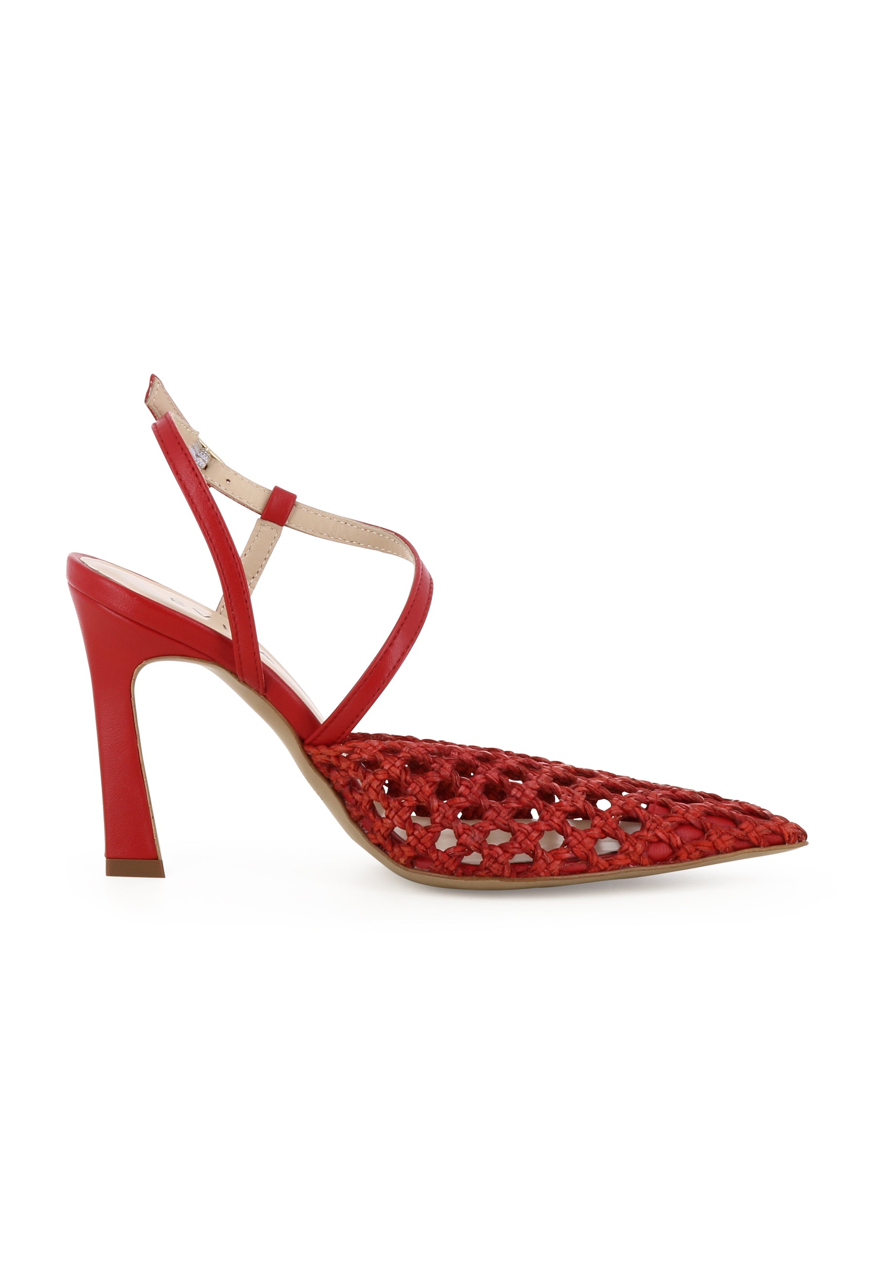 PIA Damen Sling Pumps - Raffia Rot