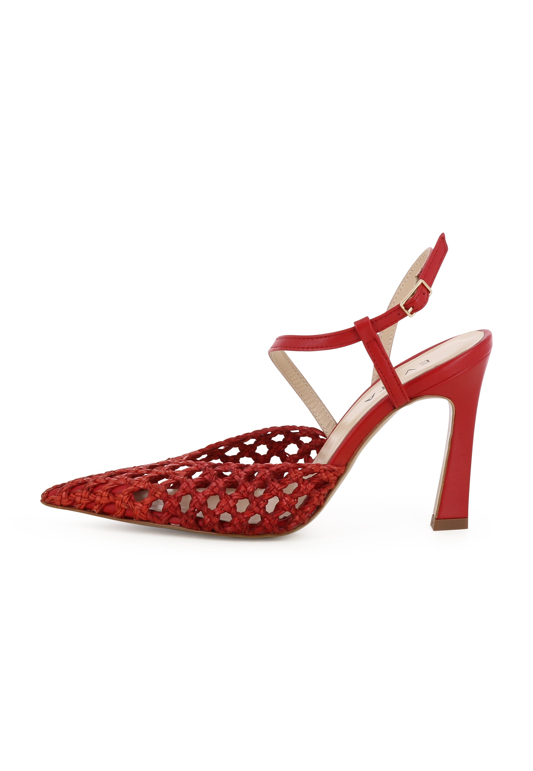 PIA Damen Sling Pumps - Raffia Rot
