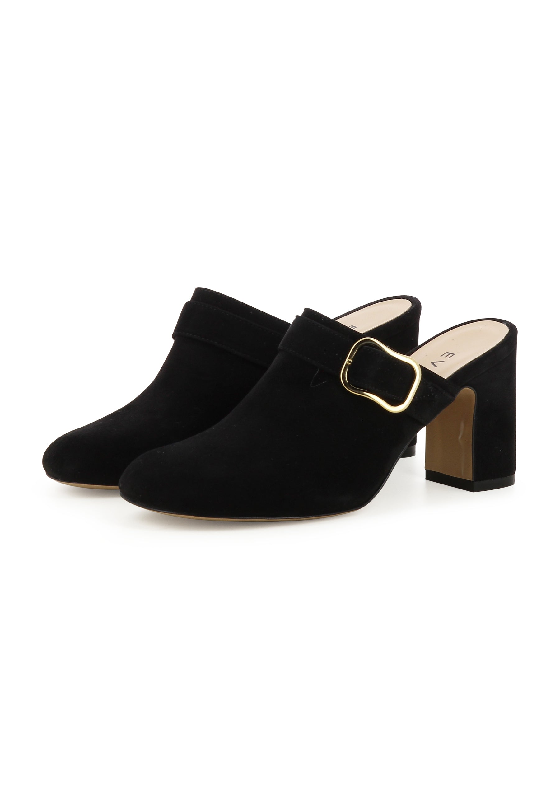 TABEA Damen Pantolette - Rauleder Schwarz