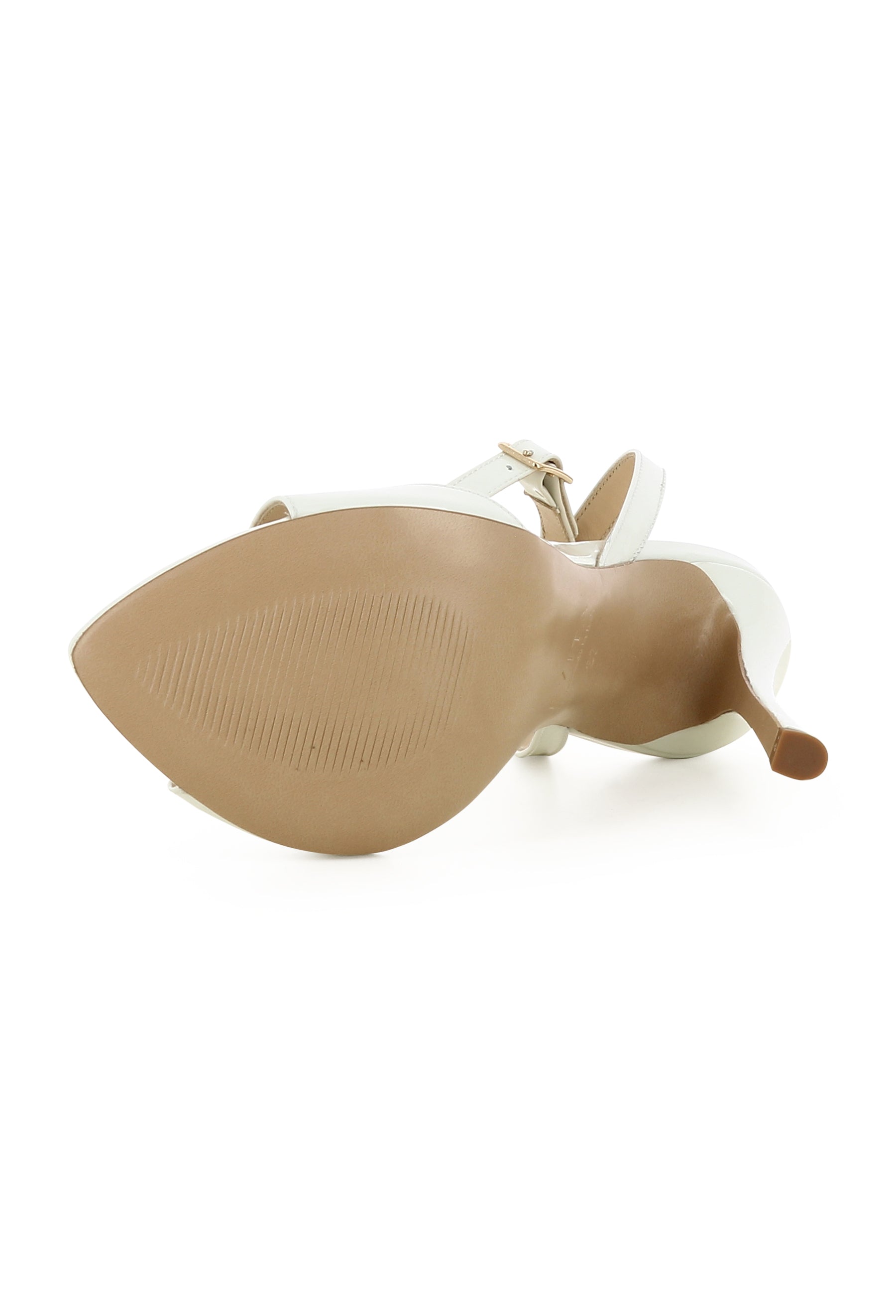 MONICA Damen Sandalette - Lackleder Creme