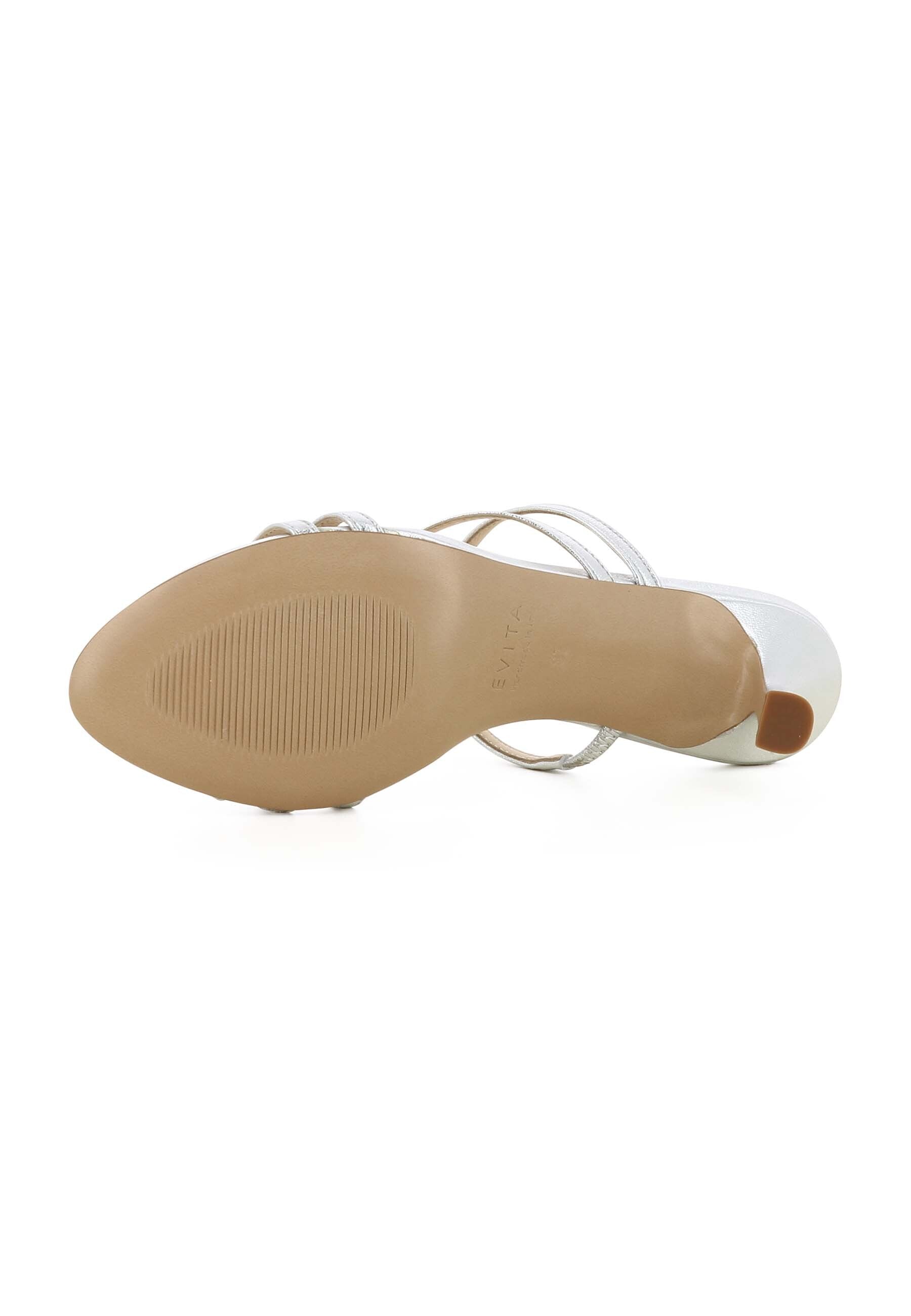 TUANA Damen Pantolette - Glattleder Silber