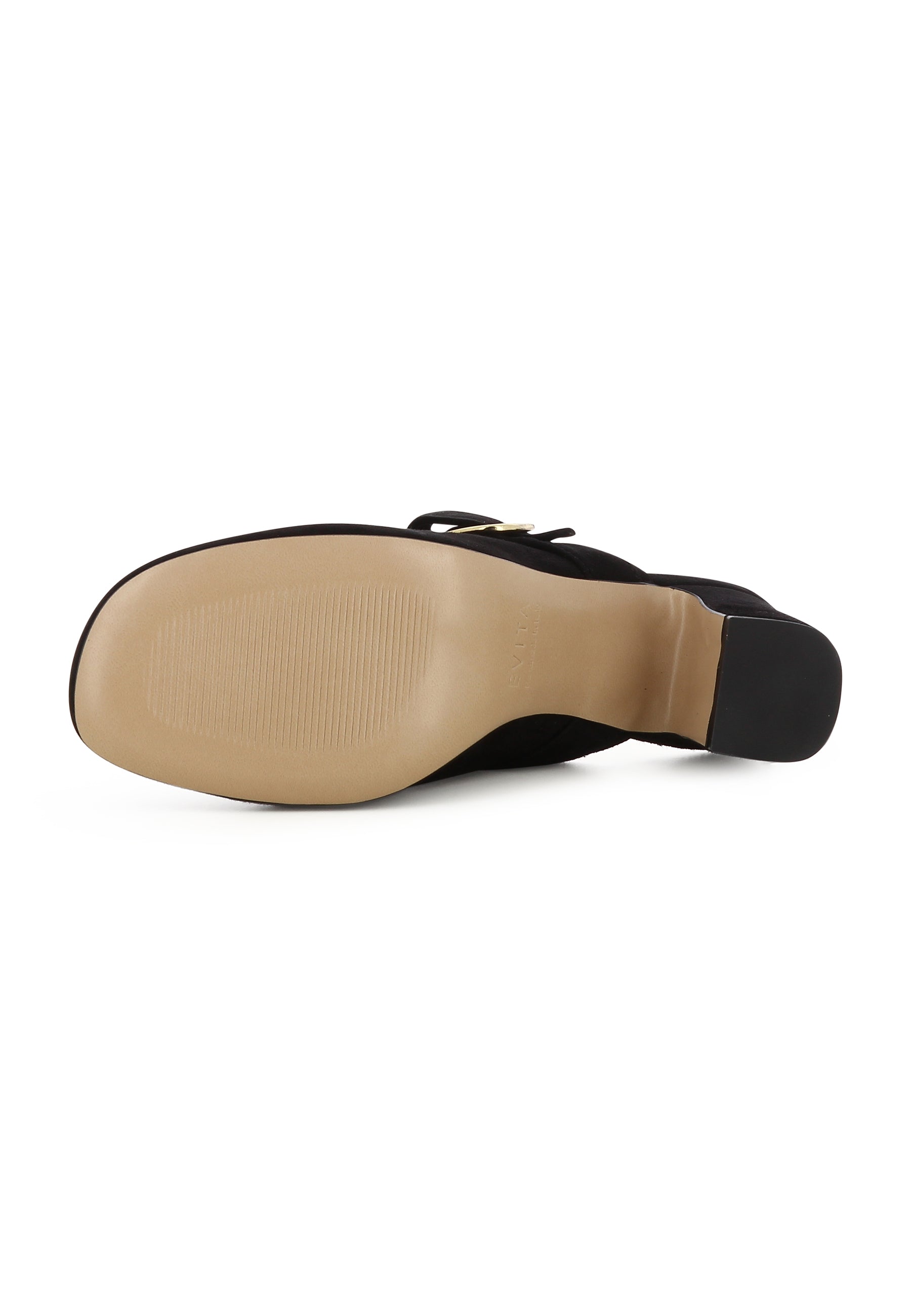 TABEA Damen Pantolette - Rauleder Schwarz