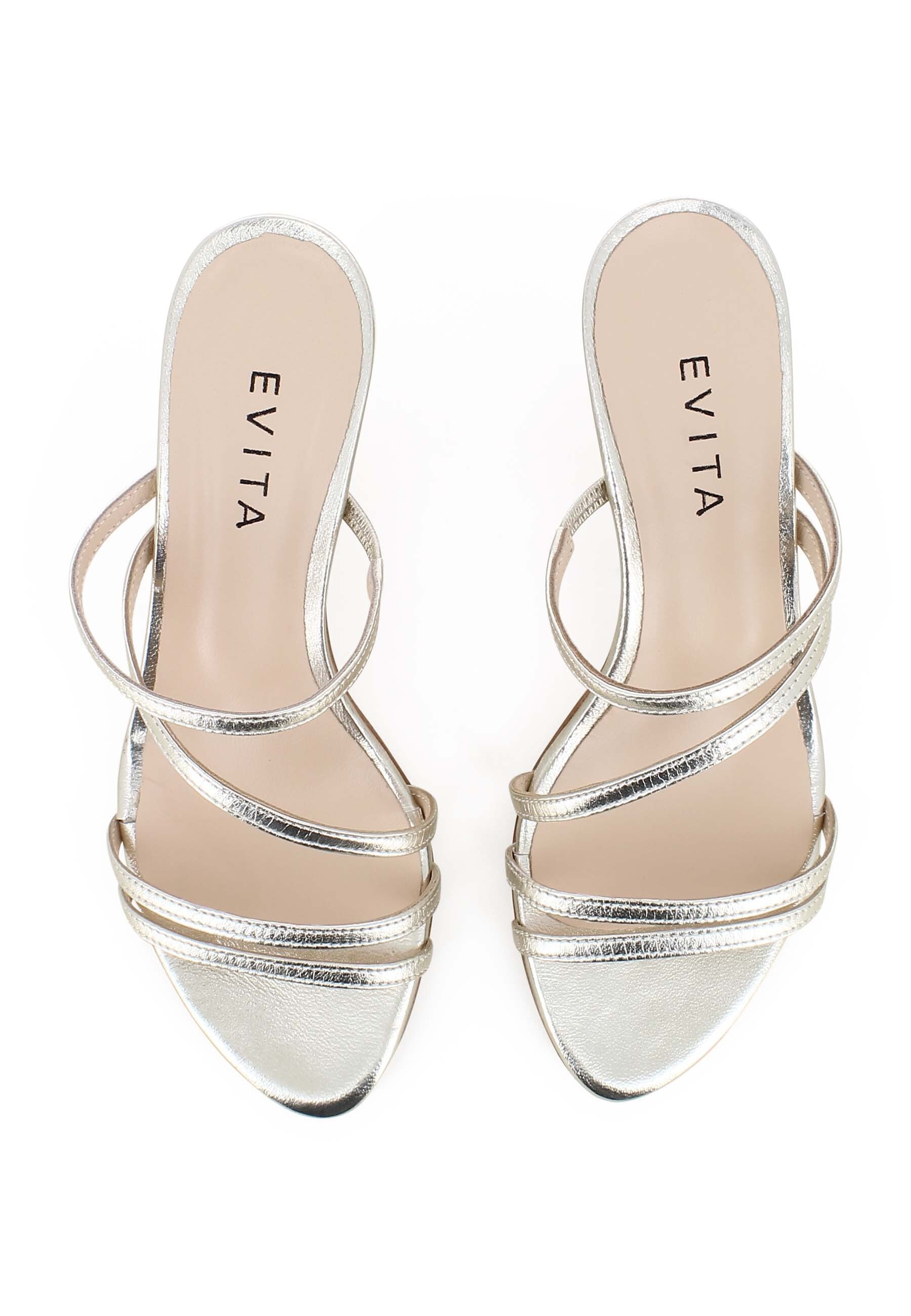 TUANA Damen Sandalette - Glattleder Gold