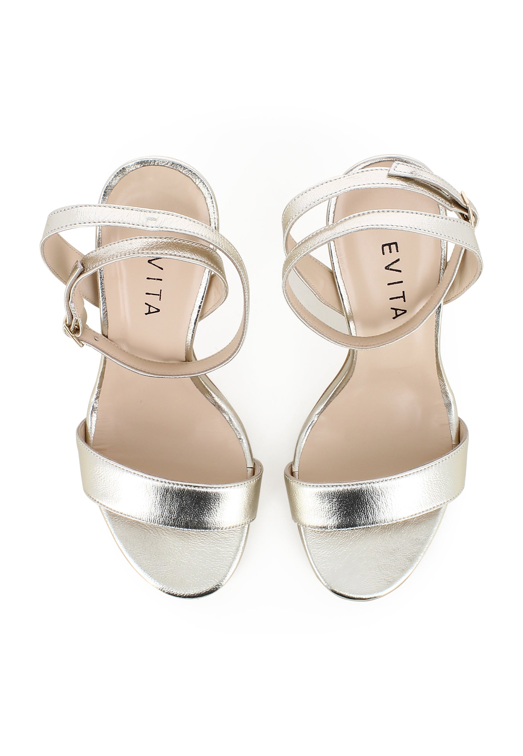 EVA Damen Sandalette - Glattleder Gold