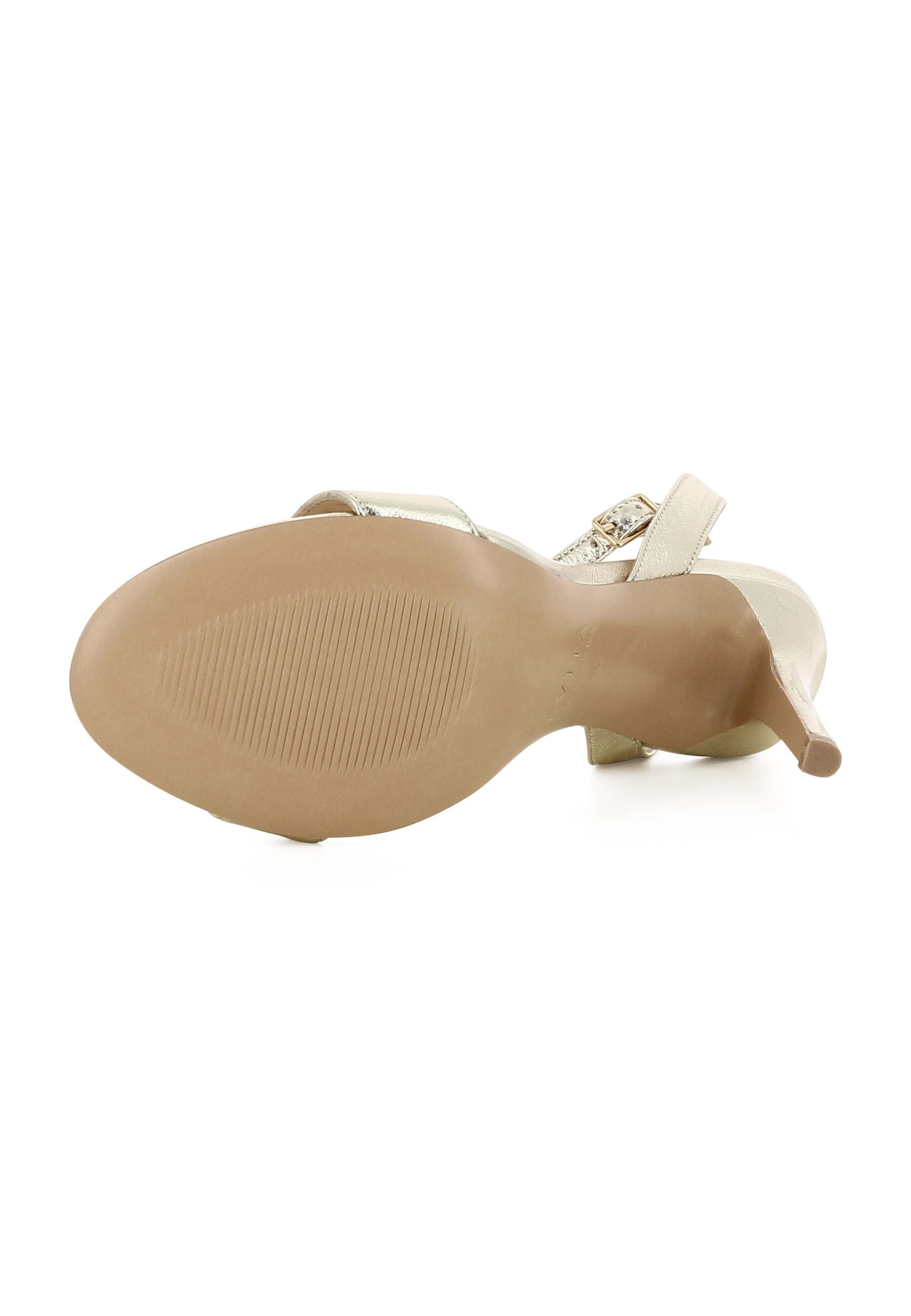 EVA Damen Sandalette - Glattleder Gold
