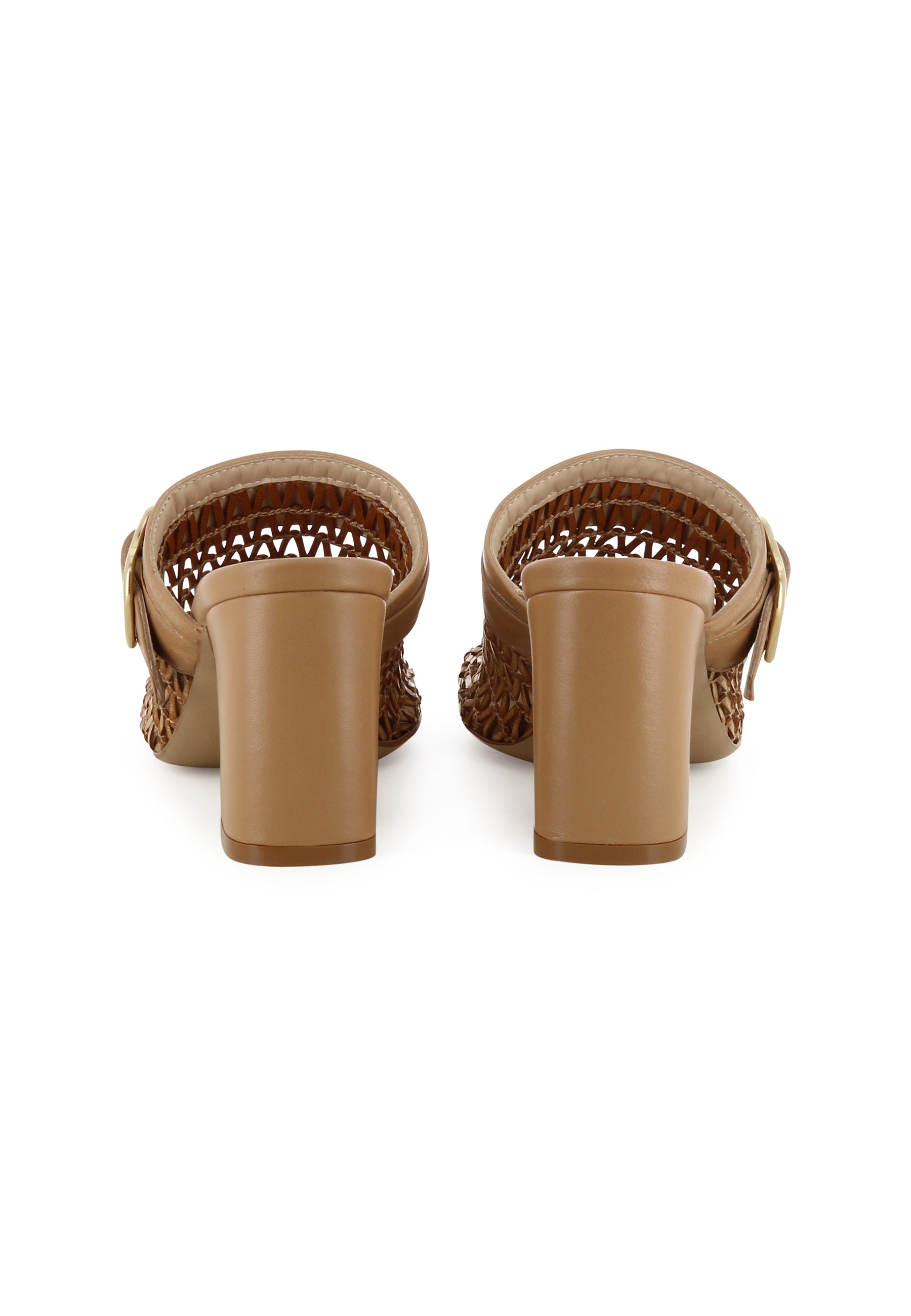 TABEA Damen Pantolette - Raffia Braun