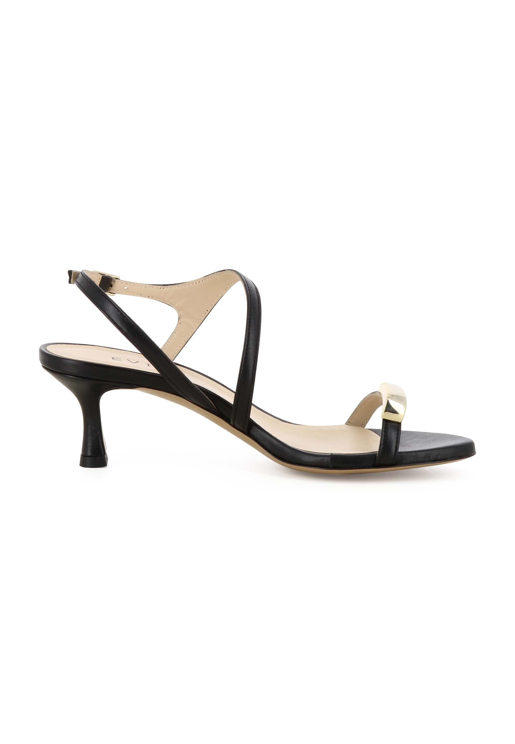 TUANA Damen Sandalette - Glattleder Schwarz