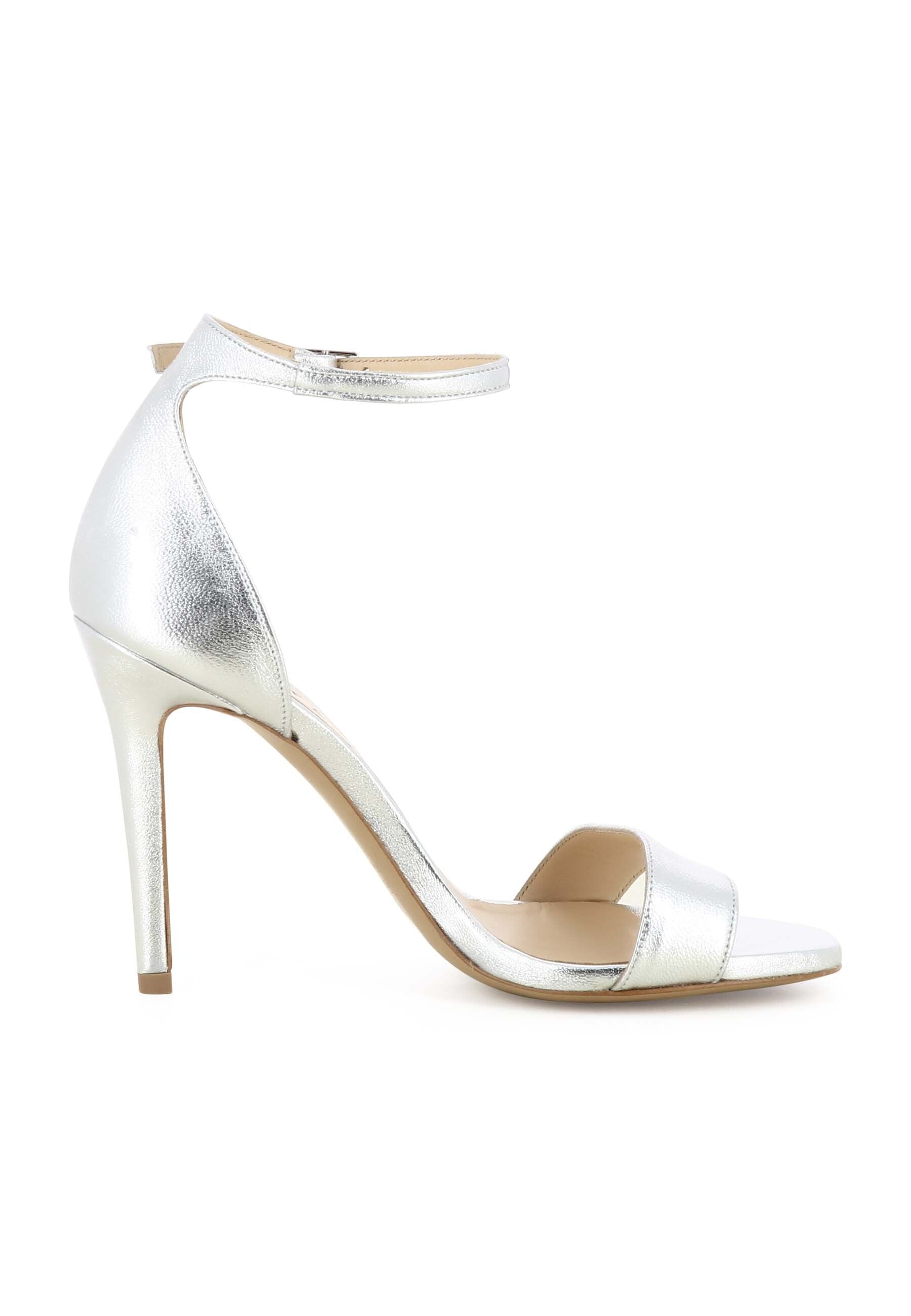 EVA Damen Sandalette - Glattleder Silber