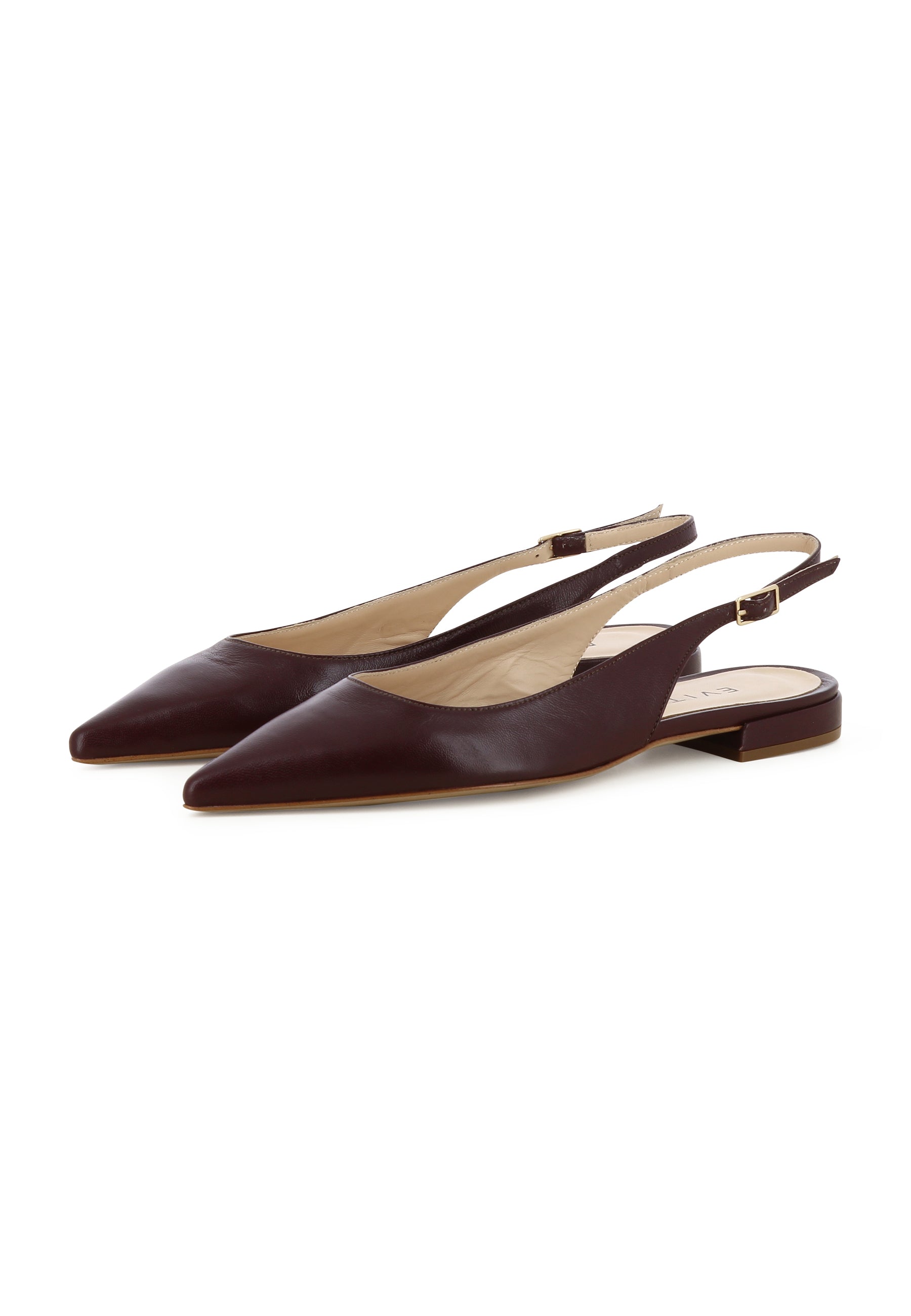 SONIA Damen Sling Pumps - Glattleder Bordeaux