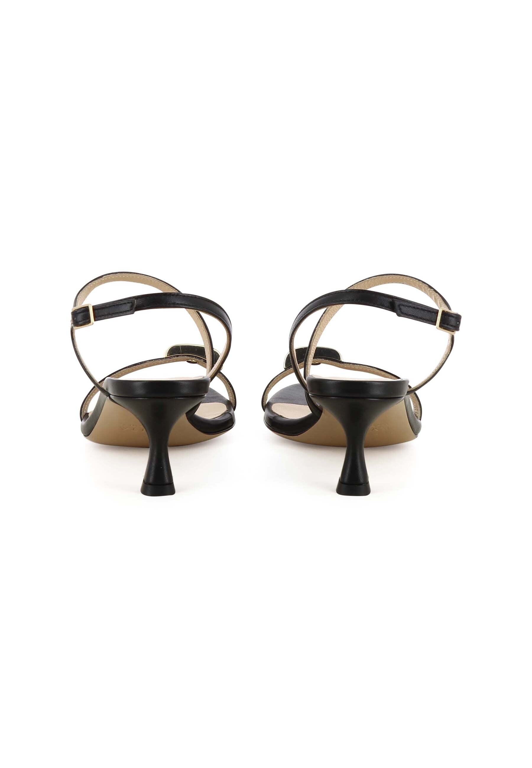 TUANA Damen Sandalette - Glattleder Schwarz
