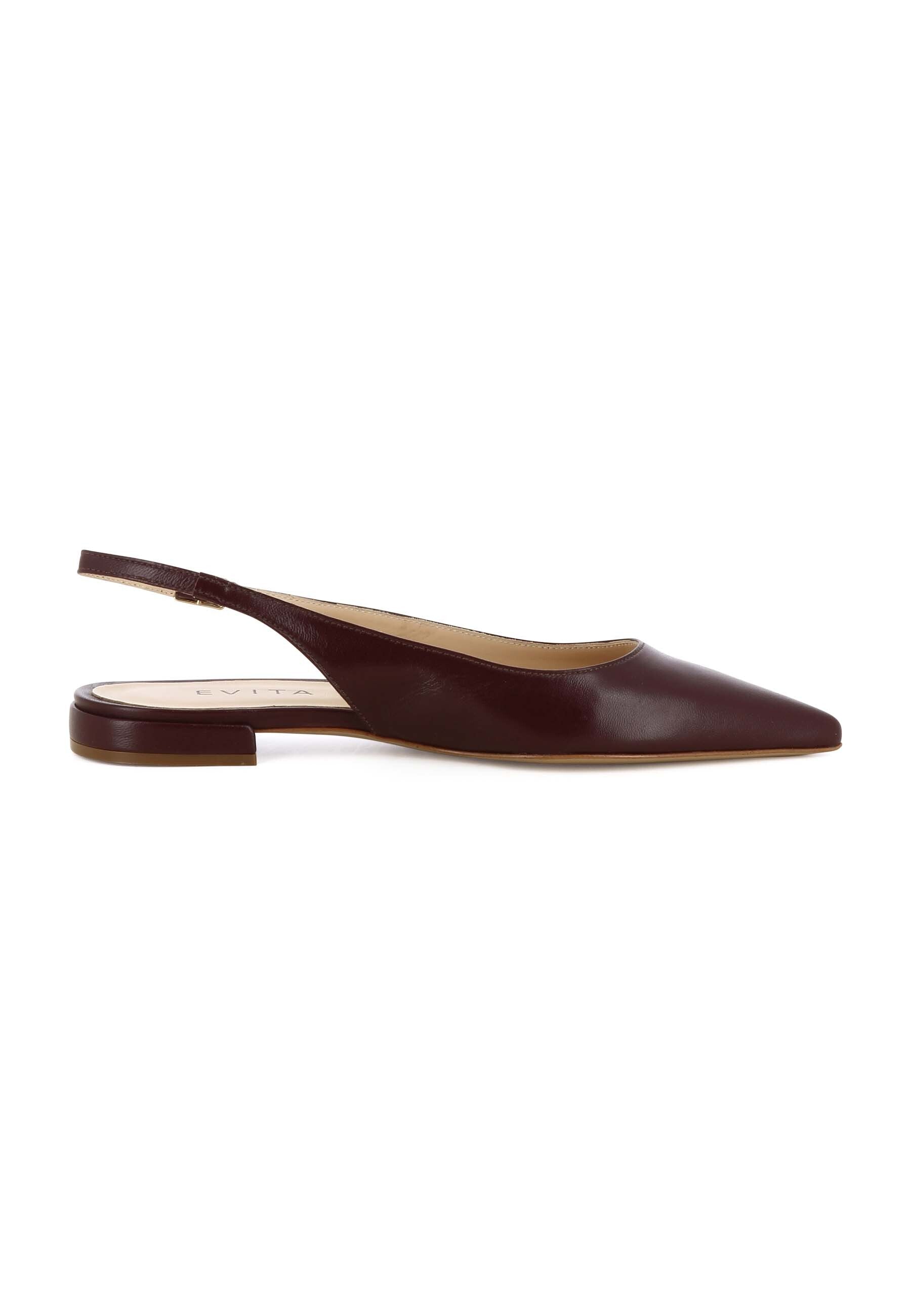 SONIA Damen Sling Pumps - Glattleder Bordeaux