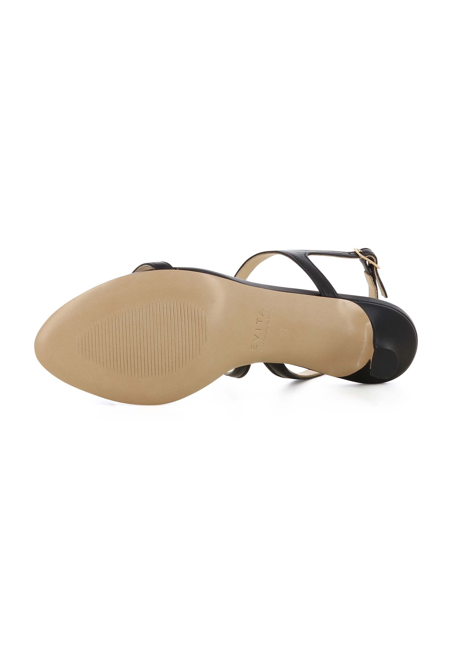TUANA Damen Sandalette - Glattleder Schwarz
