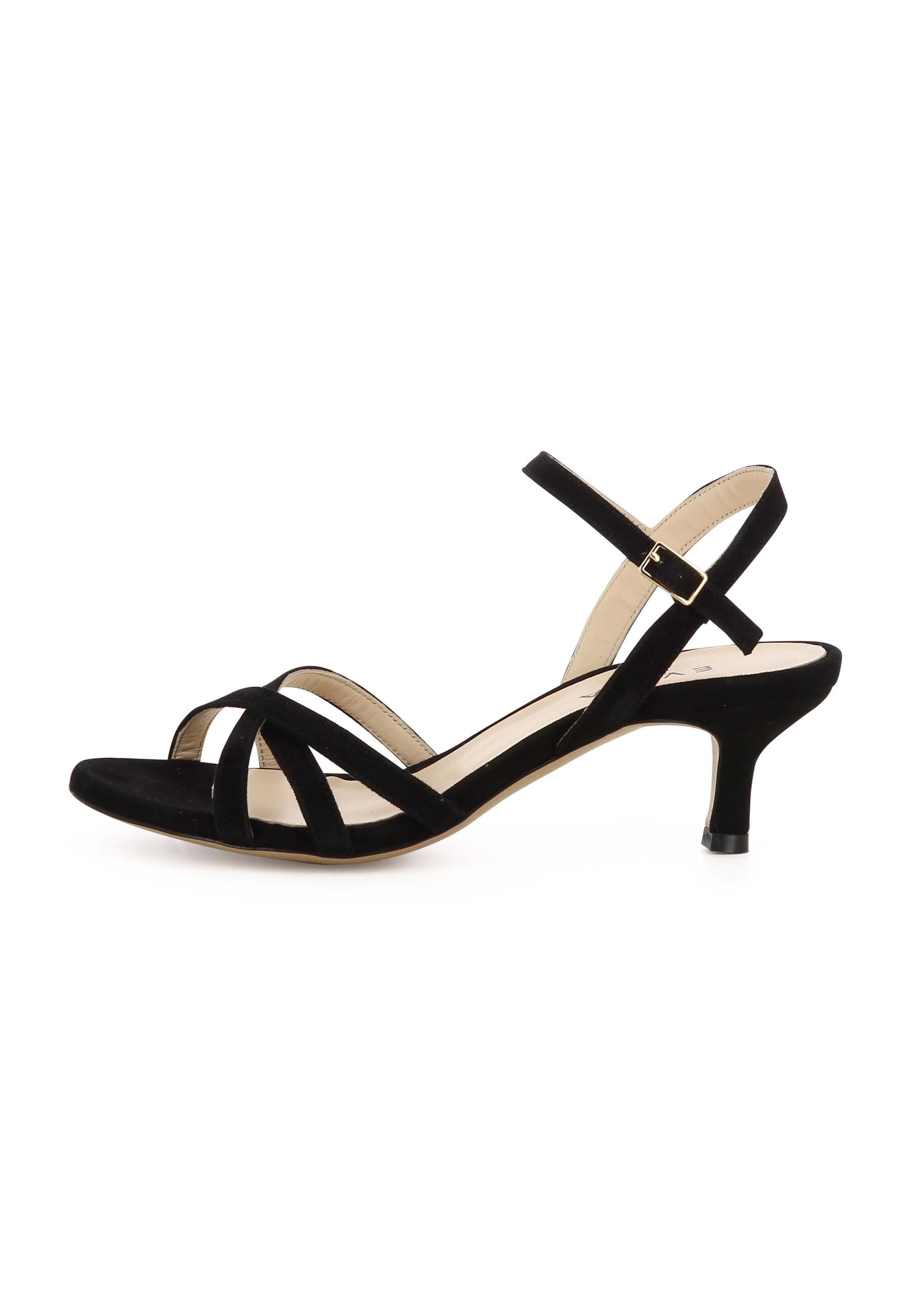 GIOIA Damen Sandalette - Rauleder Schwarz