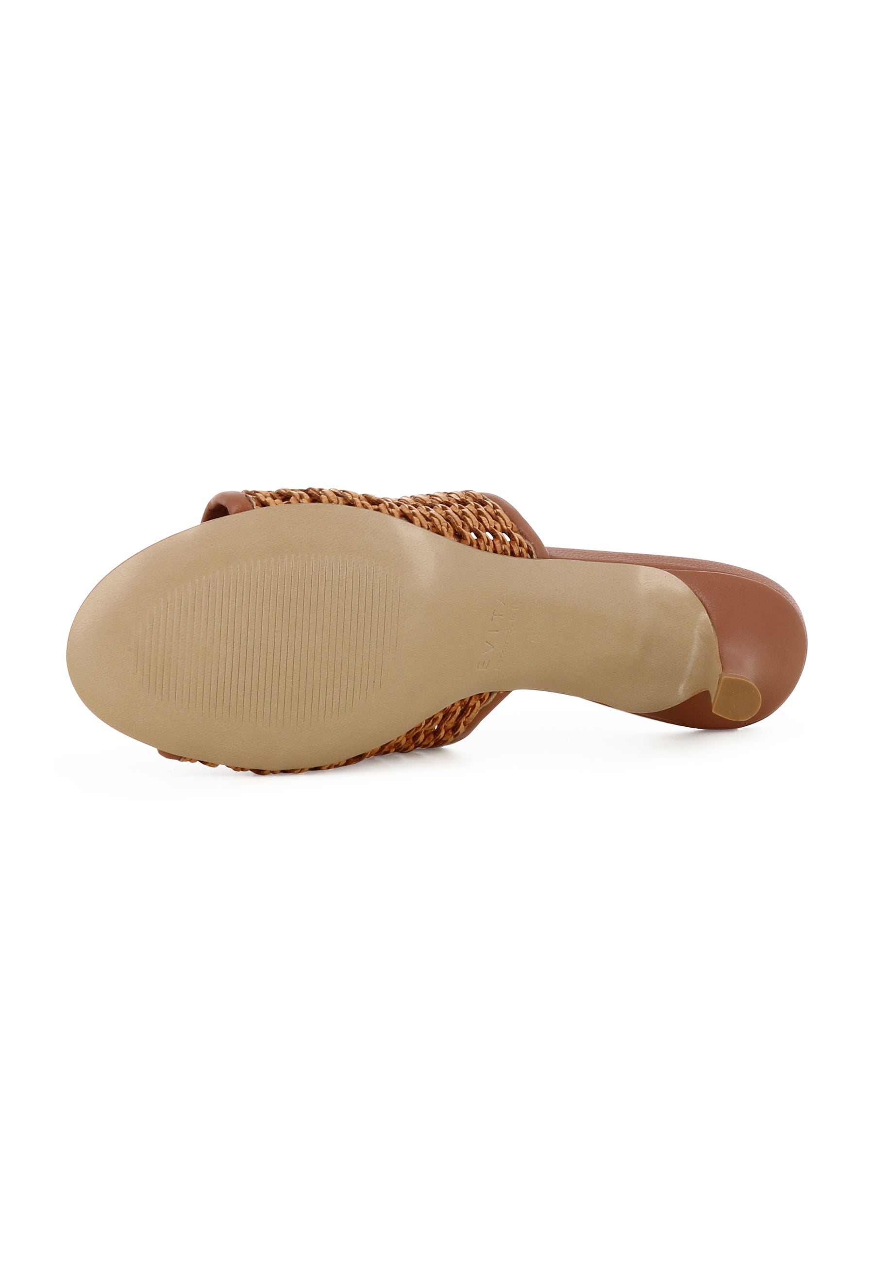 ADRIANA Damen Pantolette - Raffia Braun