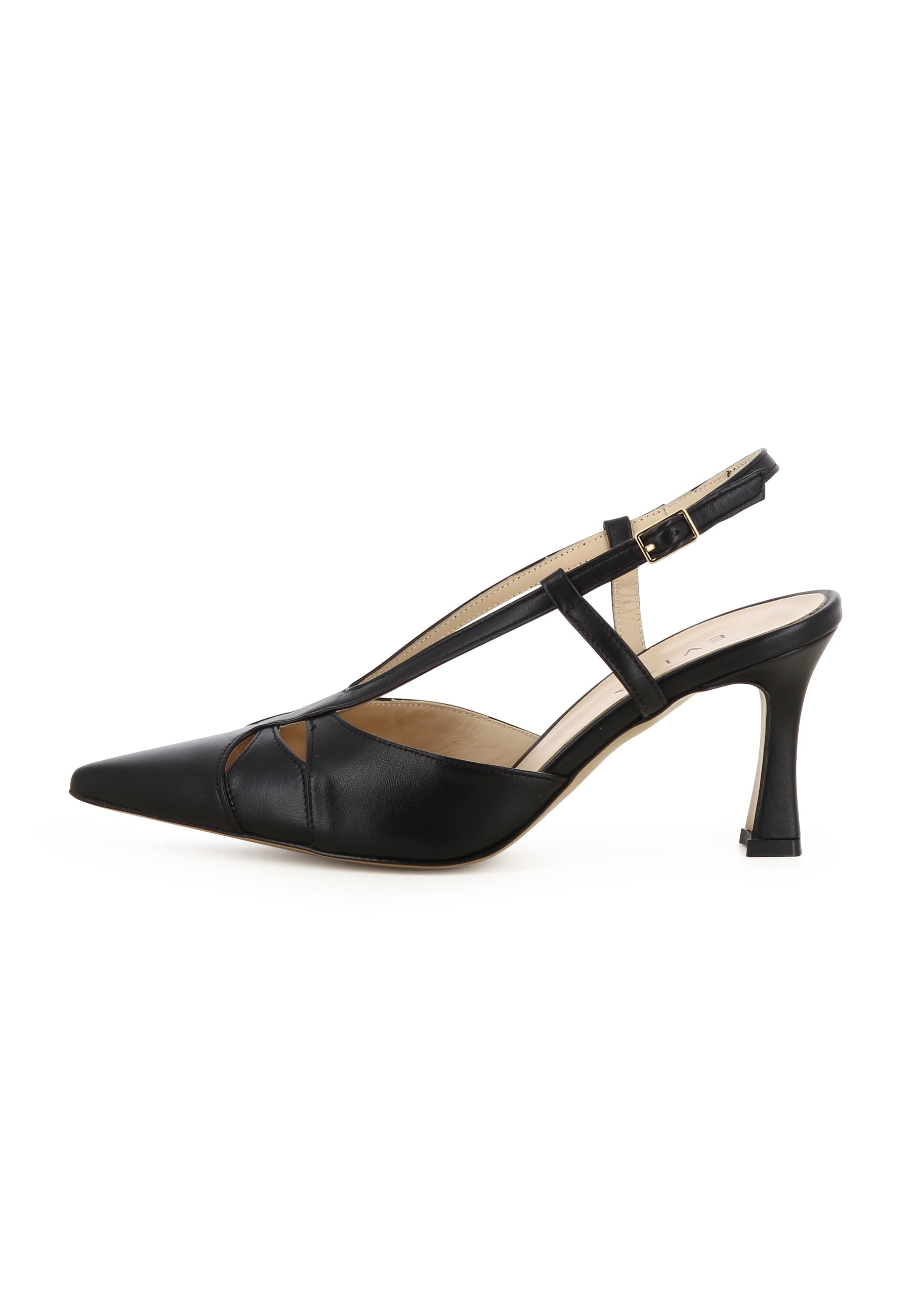 PENELOPE Damen Sling Pumps - Glattleder Schwarz