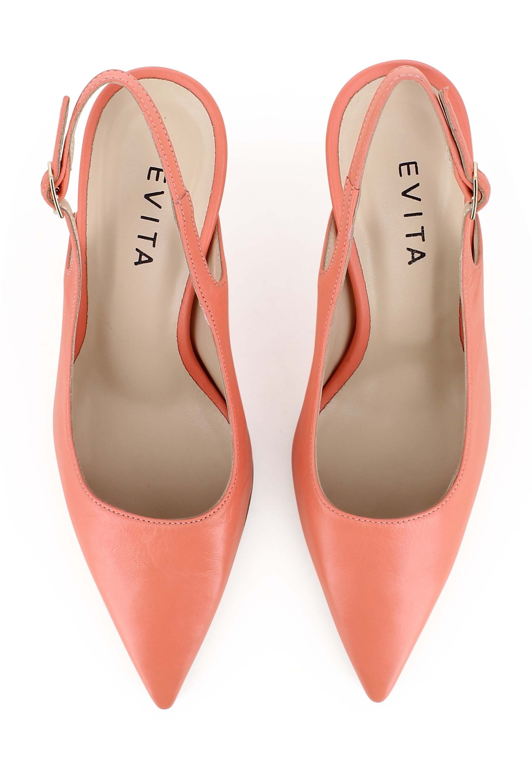 PENELOPE Damen Sling Pumps - Glattleder Coralle