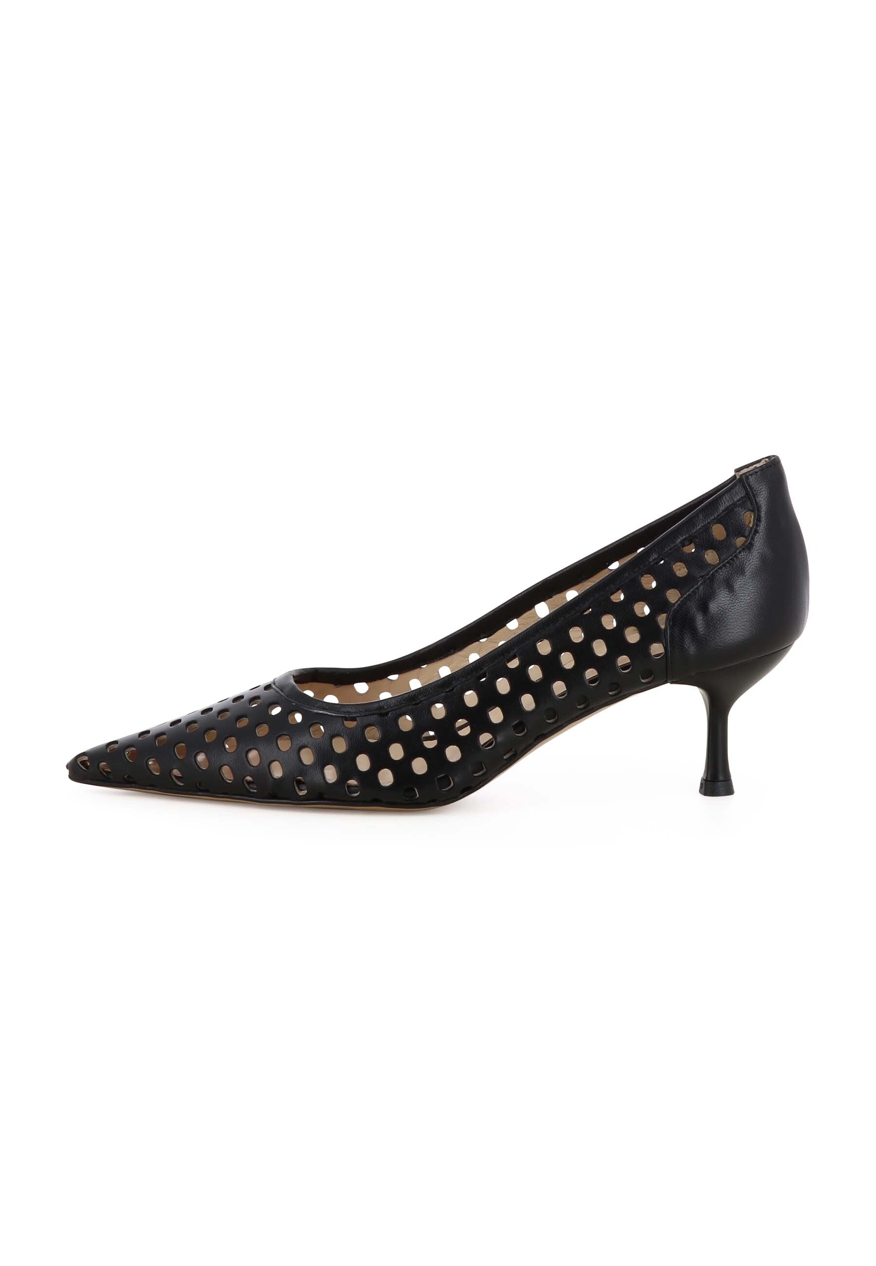 PERLA Damen Pumps - Glattleder Schwarz