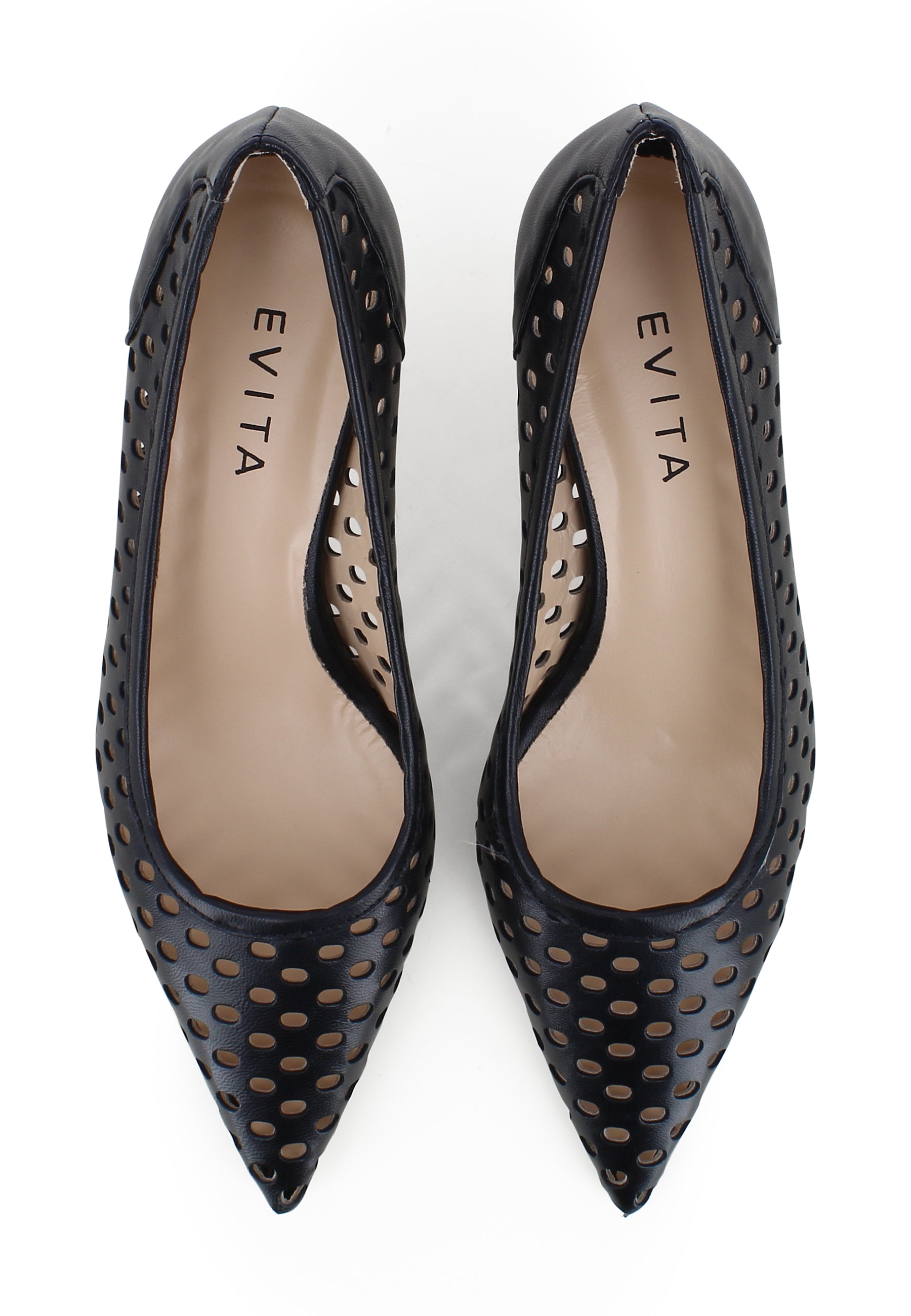 PERLA Damen Pumps - Glattleder Schwarz