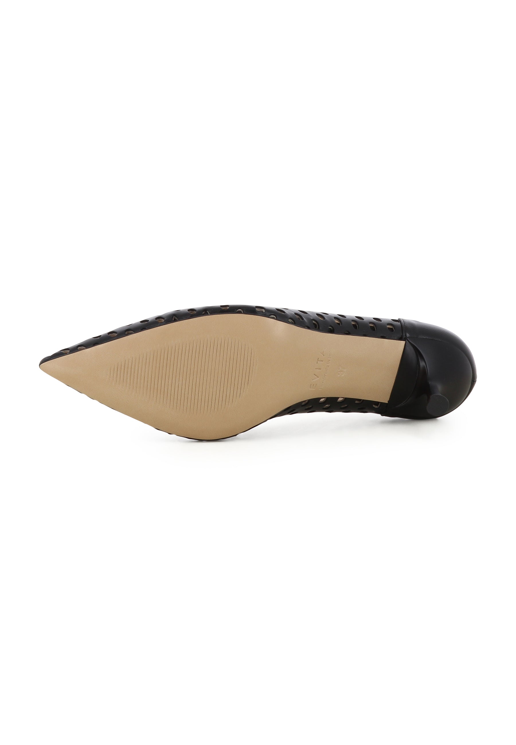 PERLA Damen Pumps - Glattleder Schwarz