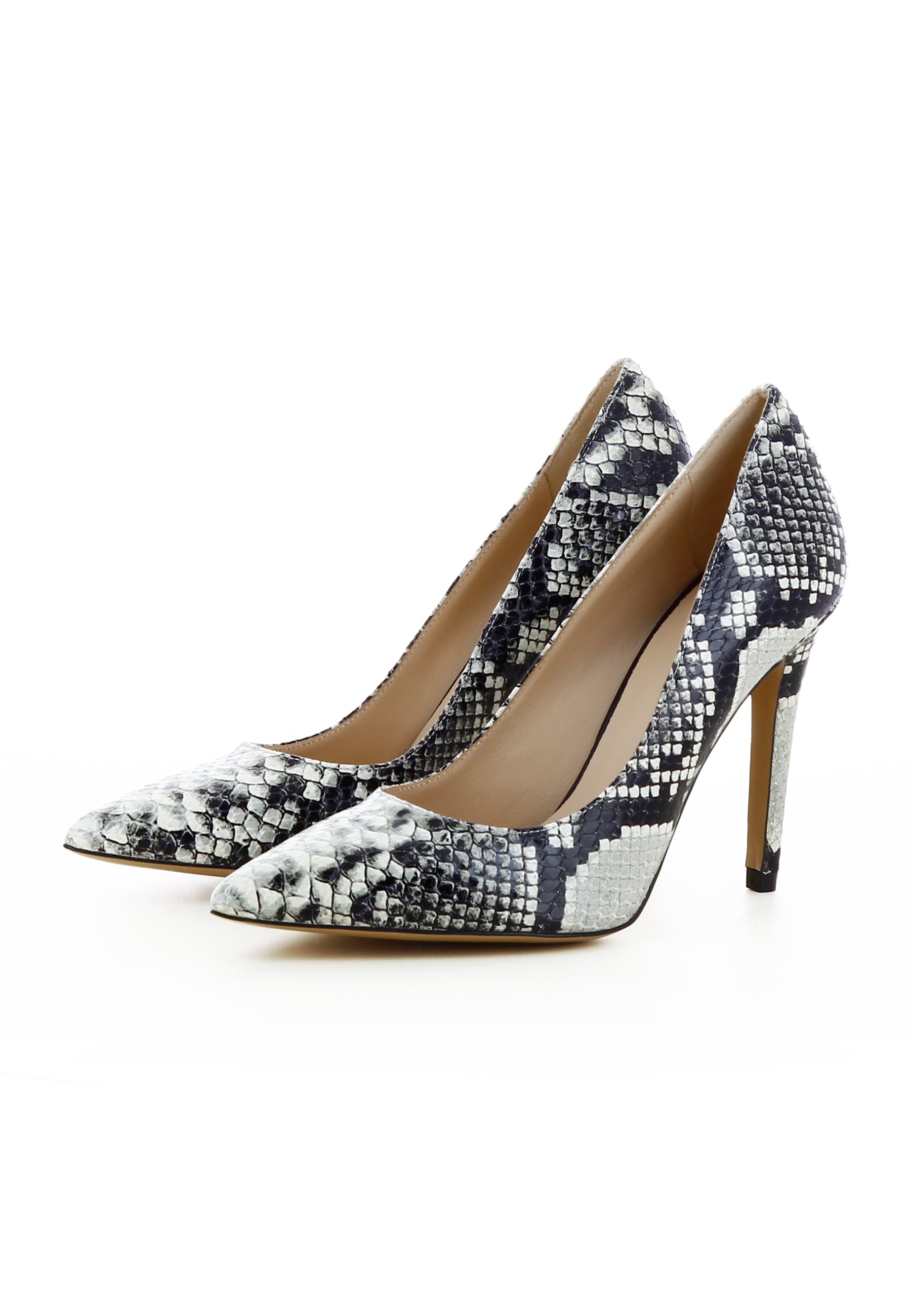 ALINA Damen Pumps - Pythonprägung Grau