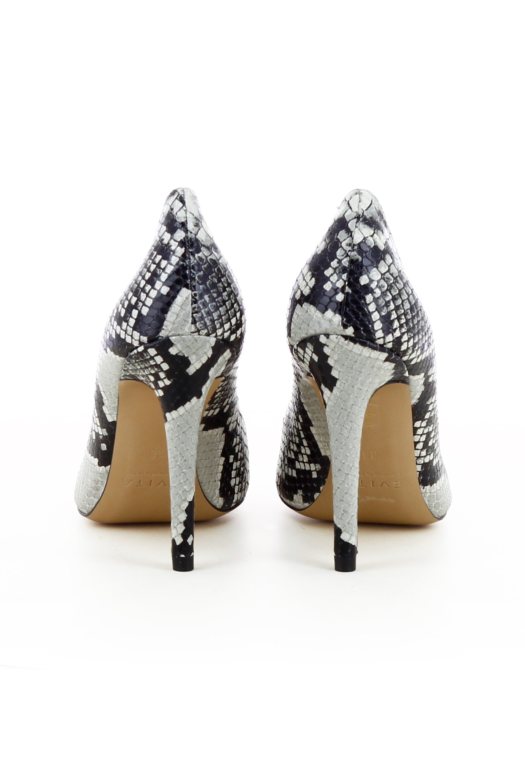 ALINA Damen Pumps - Pythonprägung Grau