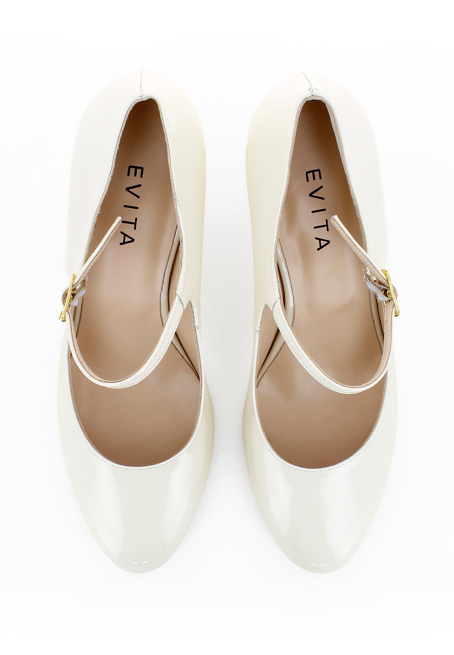 BIANCA Damen Pumps - Lackleder Beige