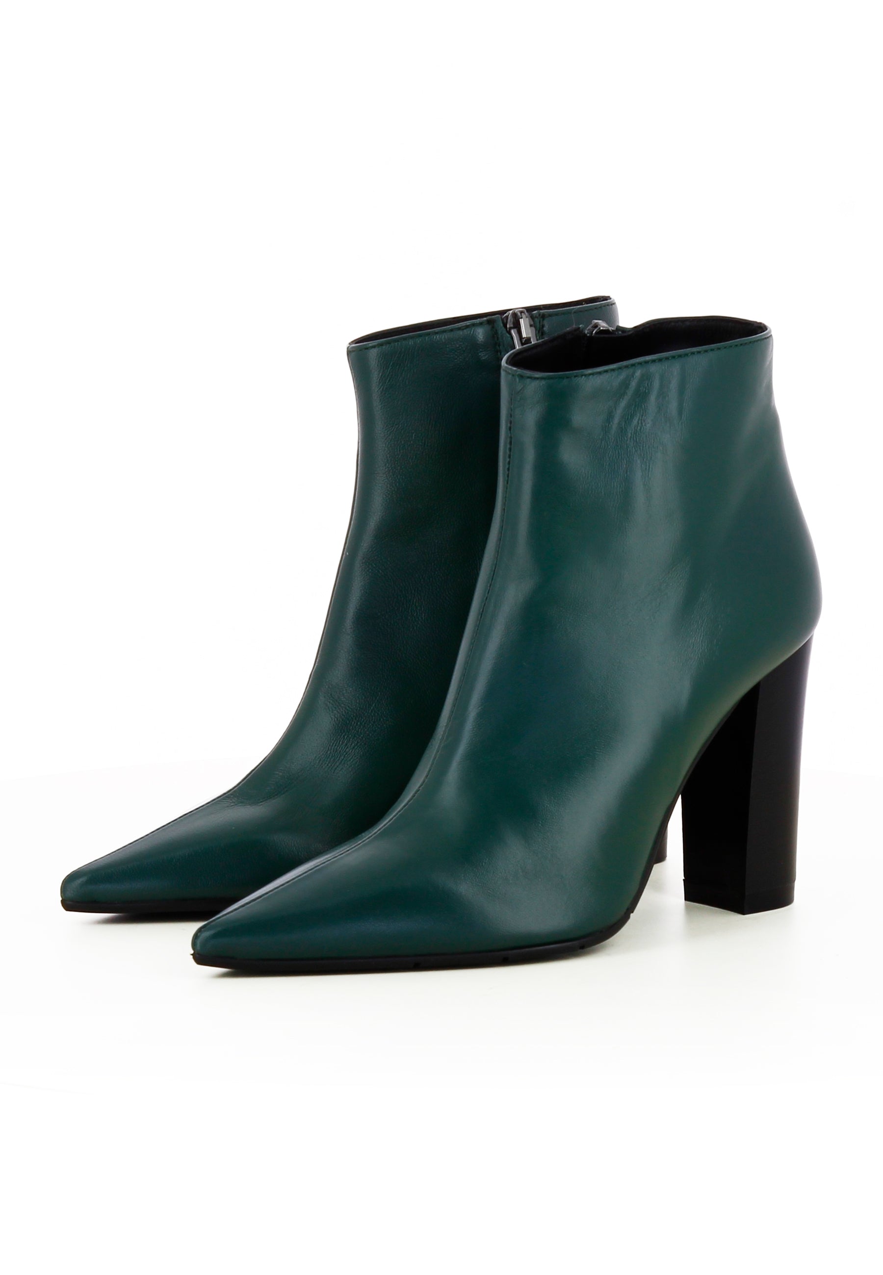 PIA Damen Stiefelette - Glattleder Grün